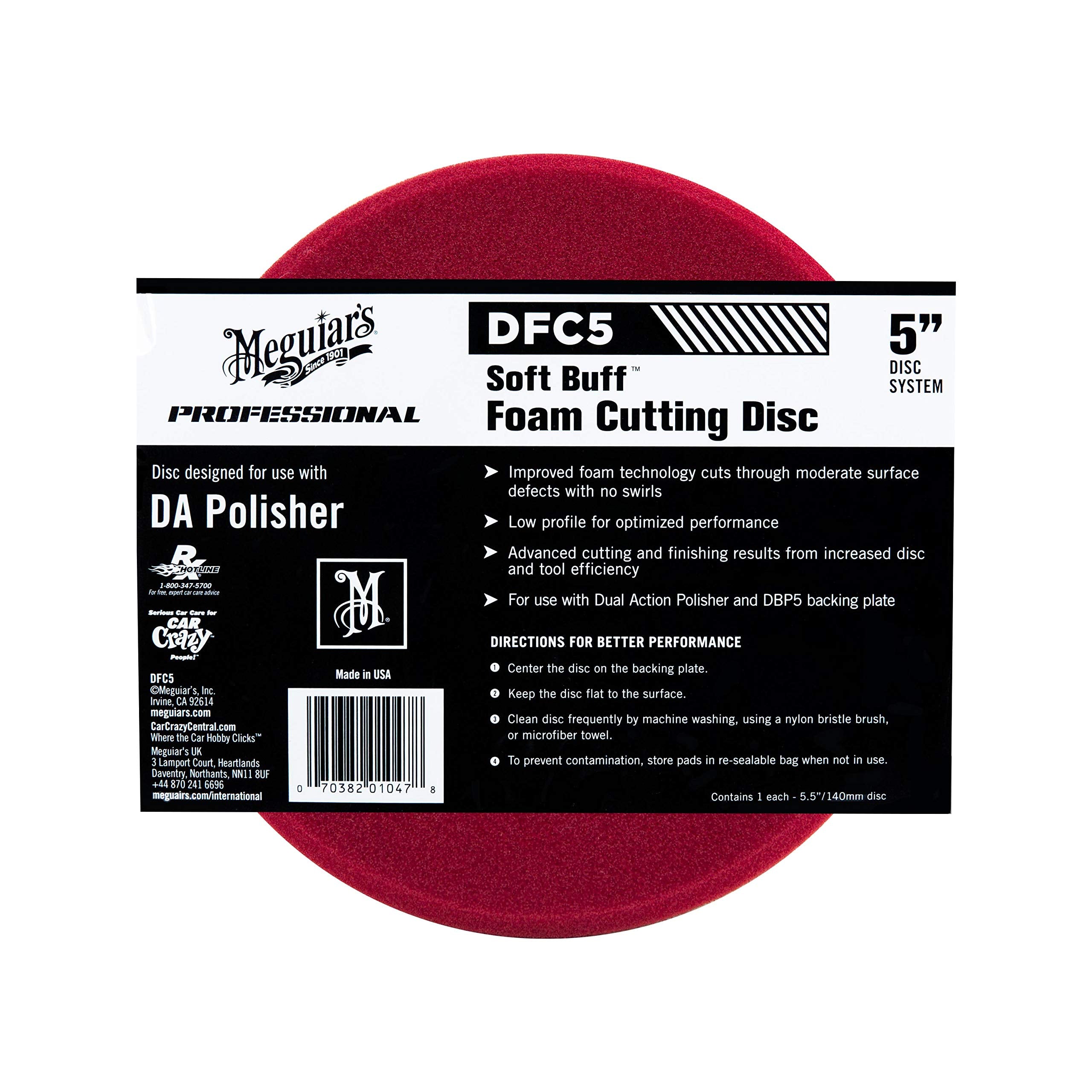 Meguiar'S Dfc5 Soft Buff Da (Dual Action) 5'' Foam Cutting Disc, 1 Pack,WBAUVB00PYCXH7C