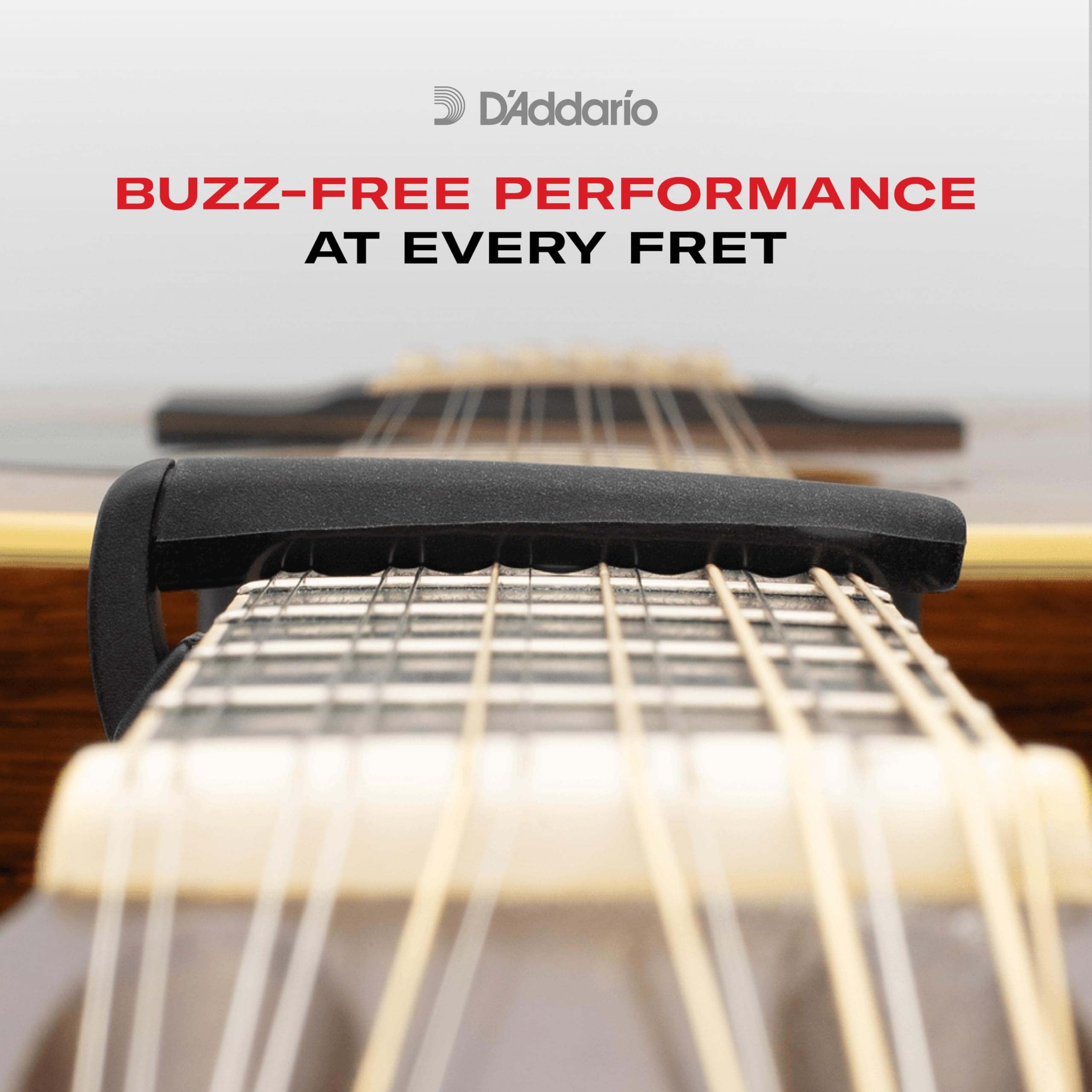 D'Addario Guitar Capo   Pro Plus Capo   Ideal For Acoustic, Electric, Classical, & 12 String Guitars   Black