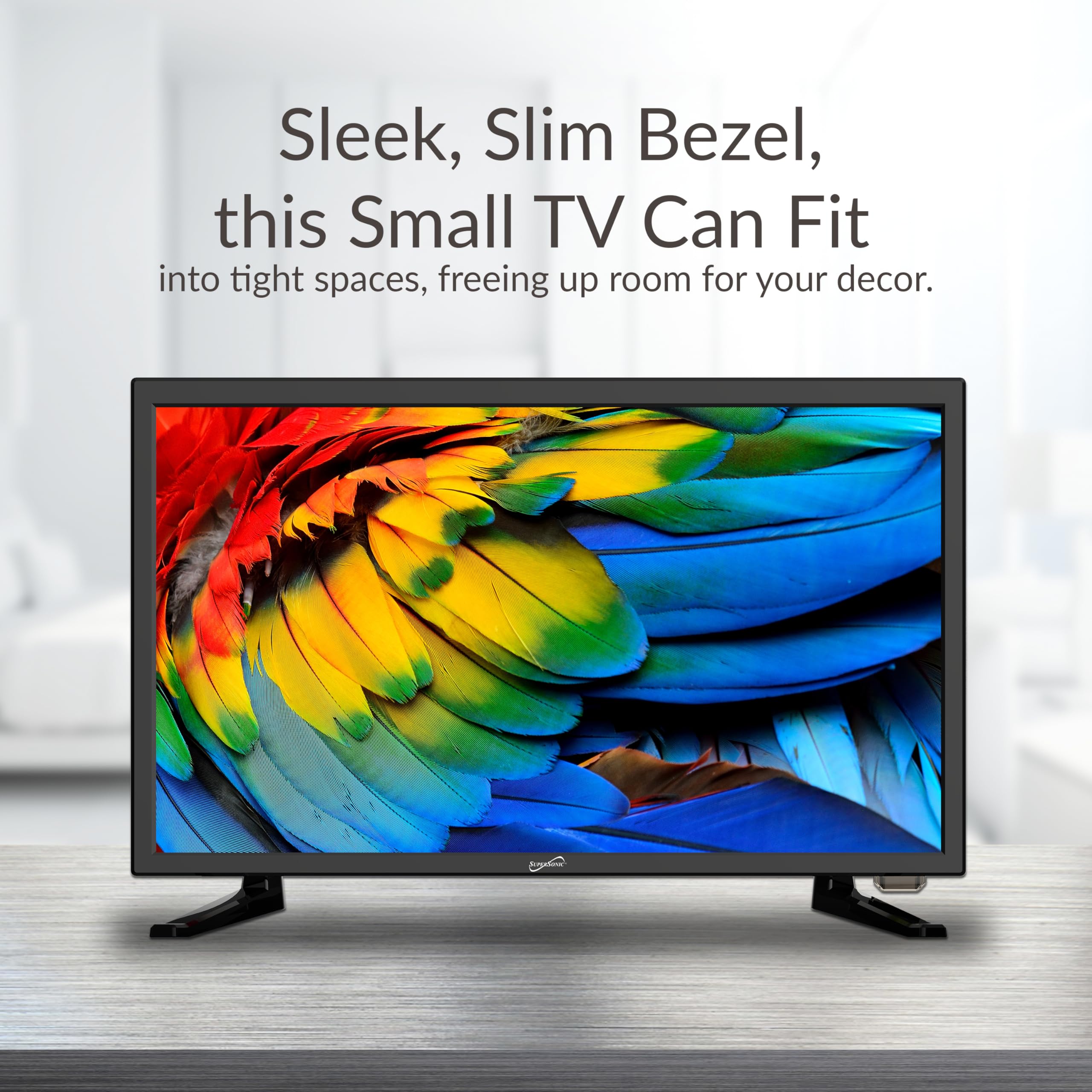 Supersonic Sc 1912 Led Widescreen Hdtv 19'', Built In Dvd Player With Hdmi, Usb & Ac/Dc Input: Dvd/Cd/Cdr High Resolution And Di