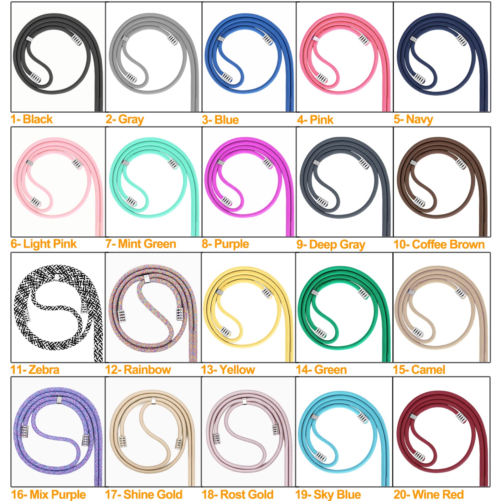 Lousrnman Cell Phone Lanyard, Universal 2   Phone Crossbody Lanyard For Women, 2   Wrist Phone Strap And 5   Connectors Compatib