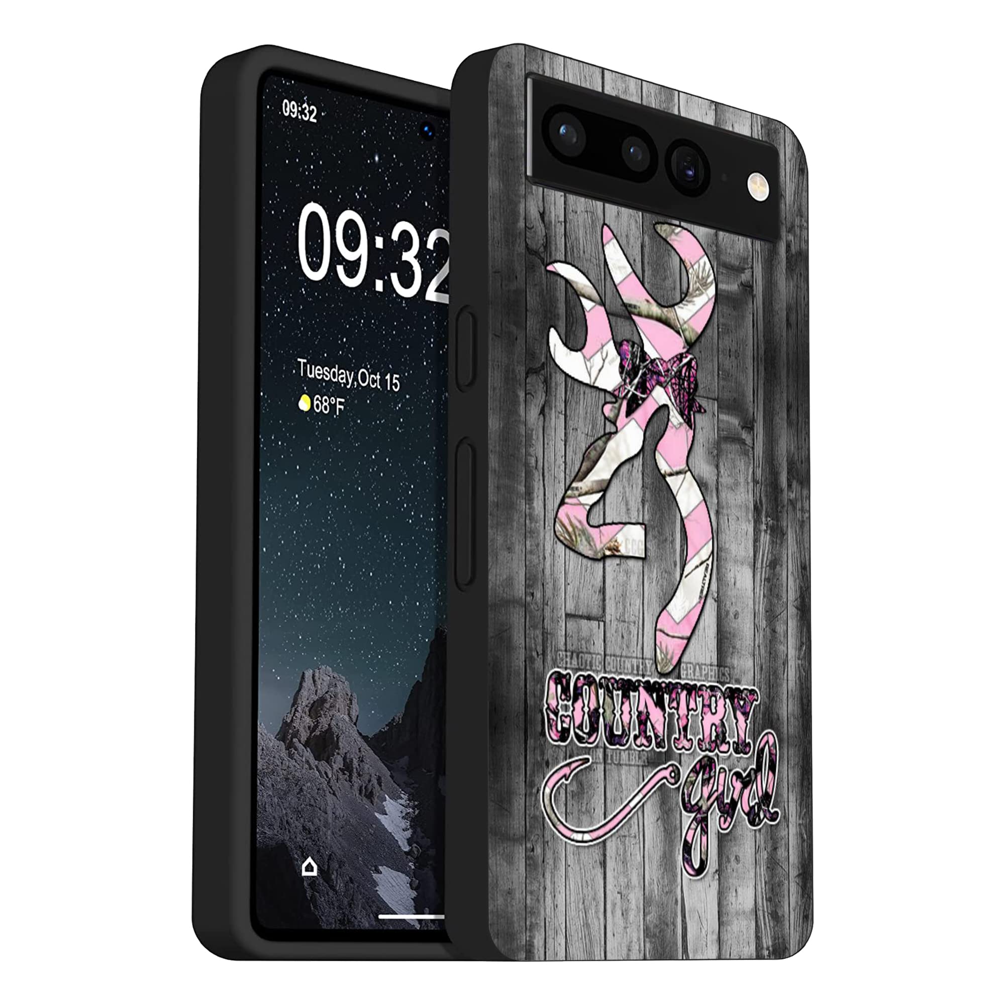 Compatible With Google Pixel 7 Pro Case, Country Girl Abstract Wood Soft Tpu Fashion Cool Slim Shockproof Protective Phone Cases