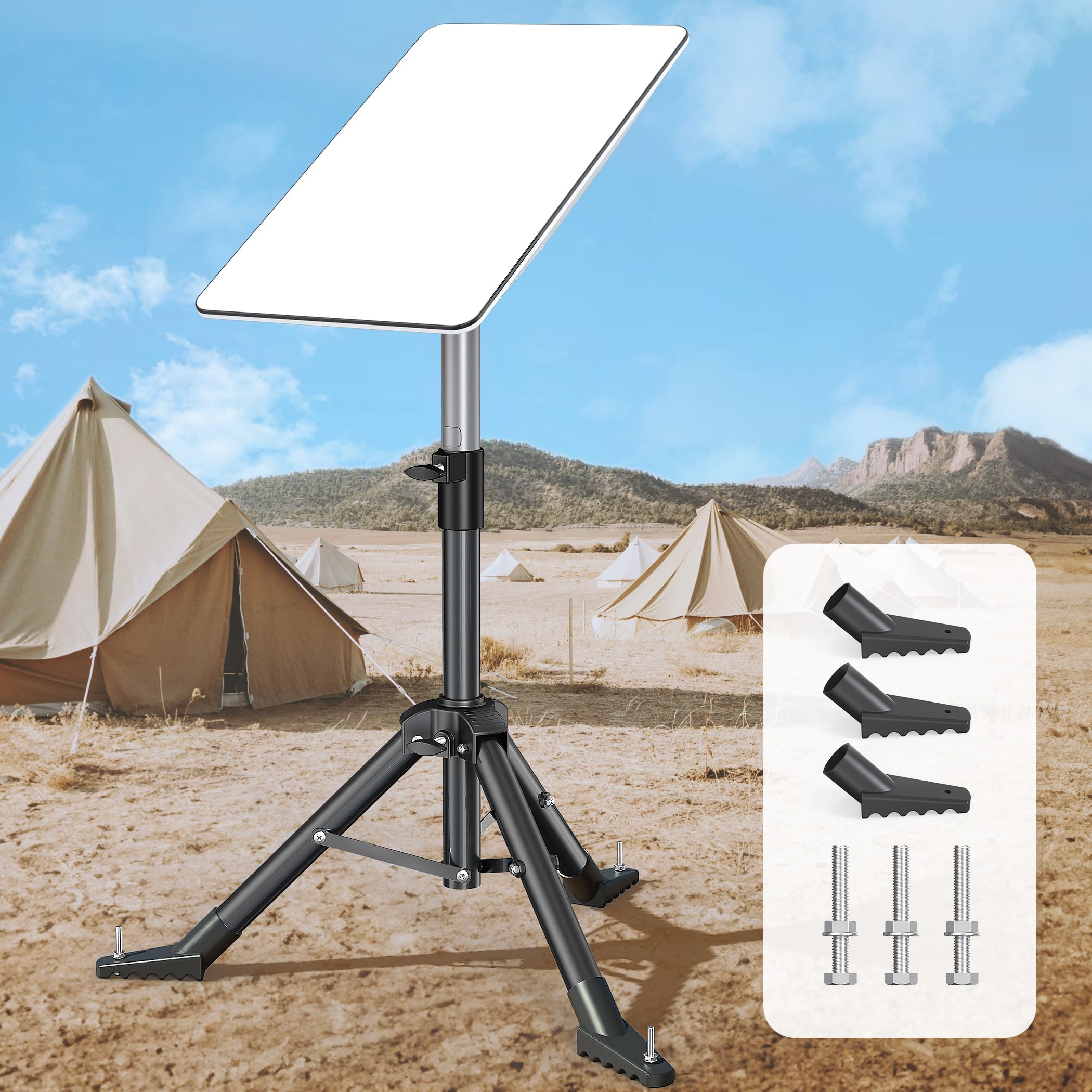 Starlink Tripod Mount For Starlink V2 / V1 Rectangular, Outdoor Portable Starlink Mounting Kit, Tripod Stand