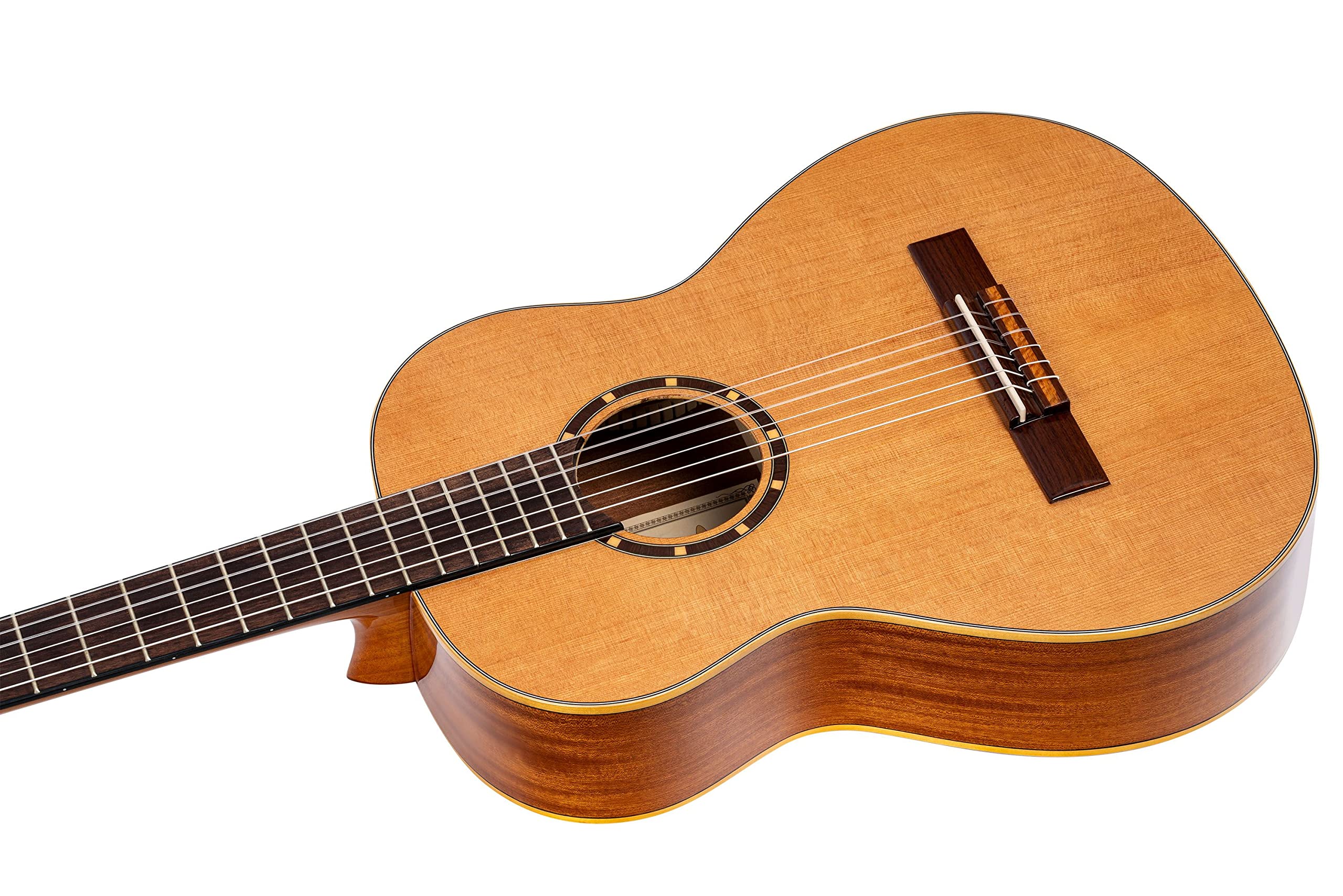 Ortega Guitars 6 String Family Series 3/4 Size Nylon Classical Guitar W/Bag, Right, Cedar Top-Natural-Gloss, (R122G-3/4)