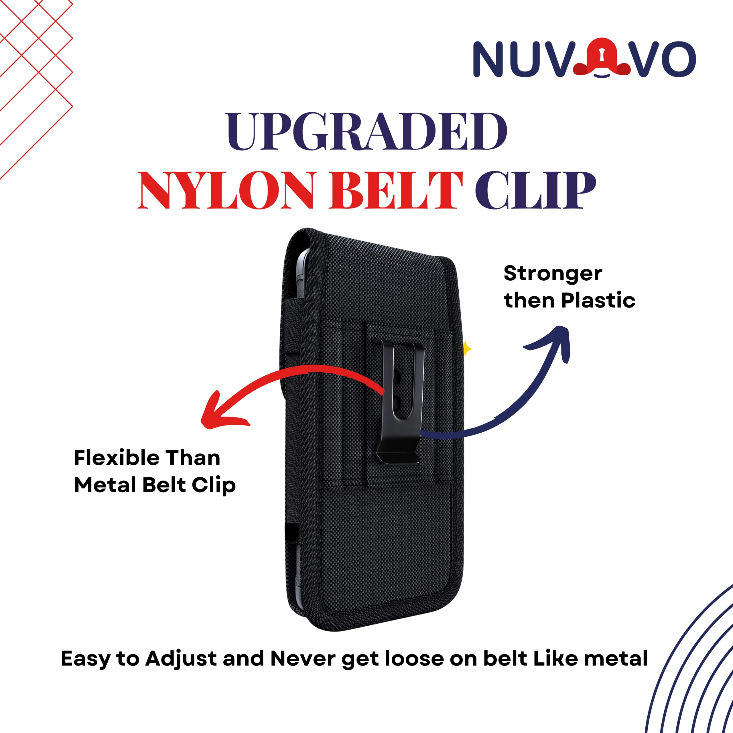 Nuvavo Cell Phone Holster For Iphone 15 Plus Pro Max Iphone 14 Pro Max 13 Pro Max 12 Pro Max, 11 Pro Max, Xs Max Case With Belt