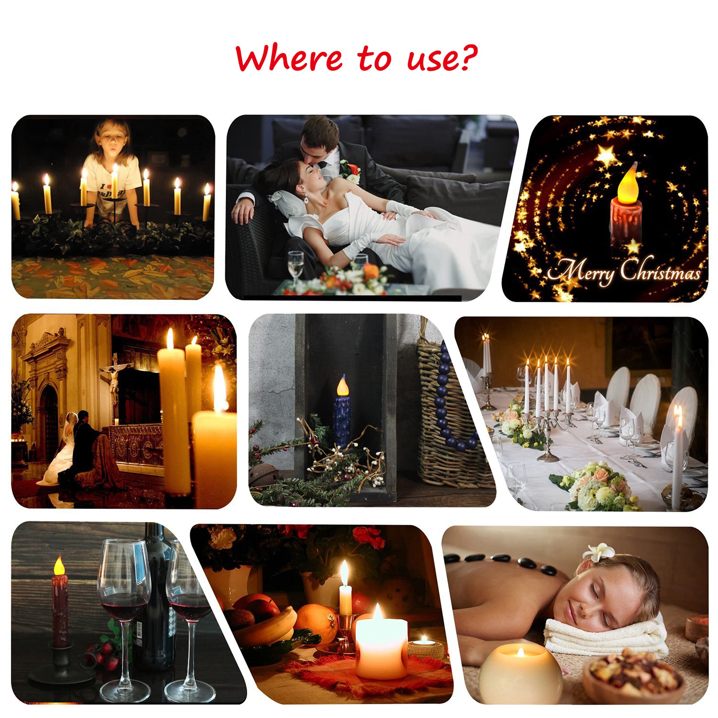 Cvhomedeco. Real Wax Hand Dipped Battery Operated Led Timer Taper Candles Rustic Primitive Flameless Lights Decor, 4 3/4 Inch, N