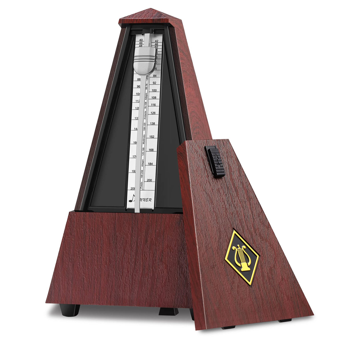 Donner Mechanical Metronome Dpm-1 For Musician Guitar Piano Drum Violin Track Beat And Tempo Red
