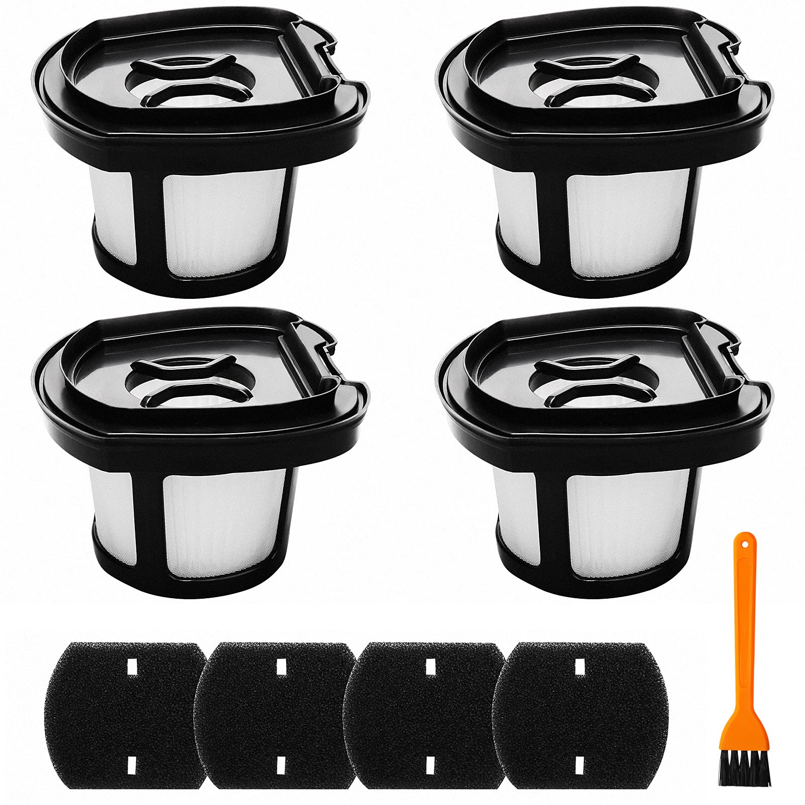 4 Pack 2284W Vacuum Replacement Filter For Bissell Pet Hair Eraser Filter Hand Vacuum 2284W 2390 2389 2390A, Compare To Parts #