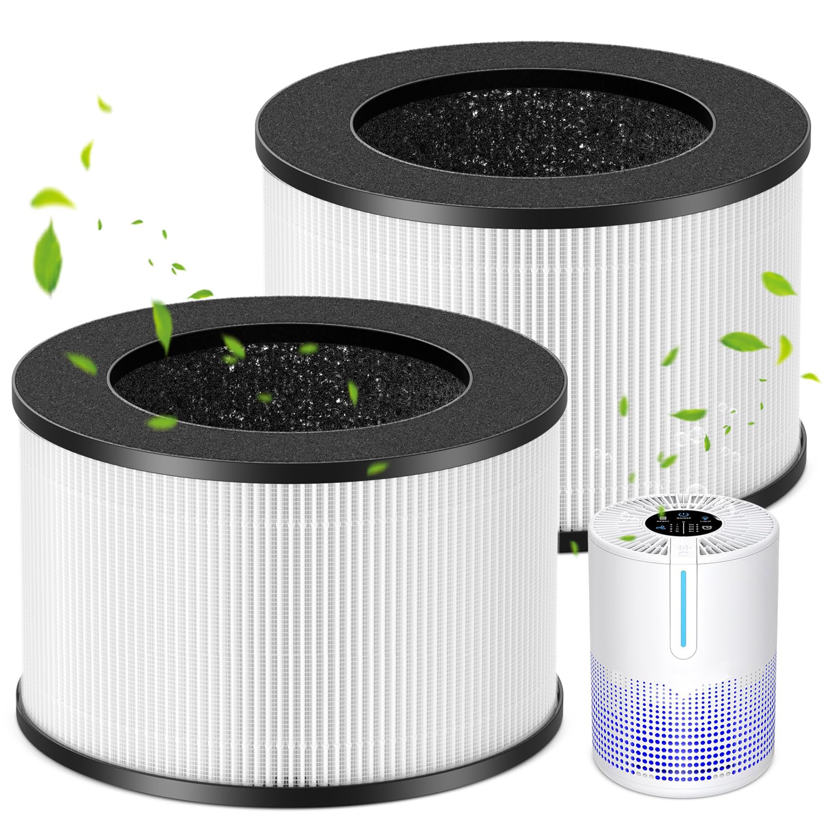 M01 Replacement Filter Only Compatible With Mooka M01 Air Purifier, H13 True Hepa Filter, 3 In 1 Pre Filter, Hepa Filter, High E