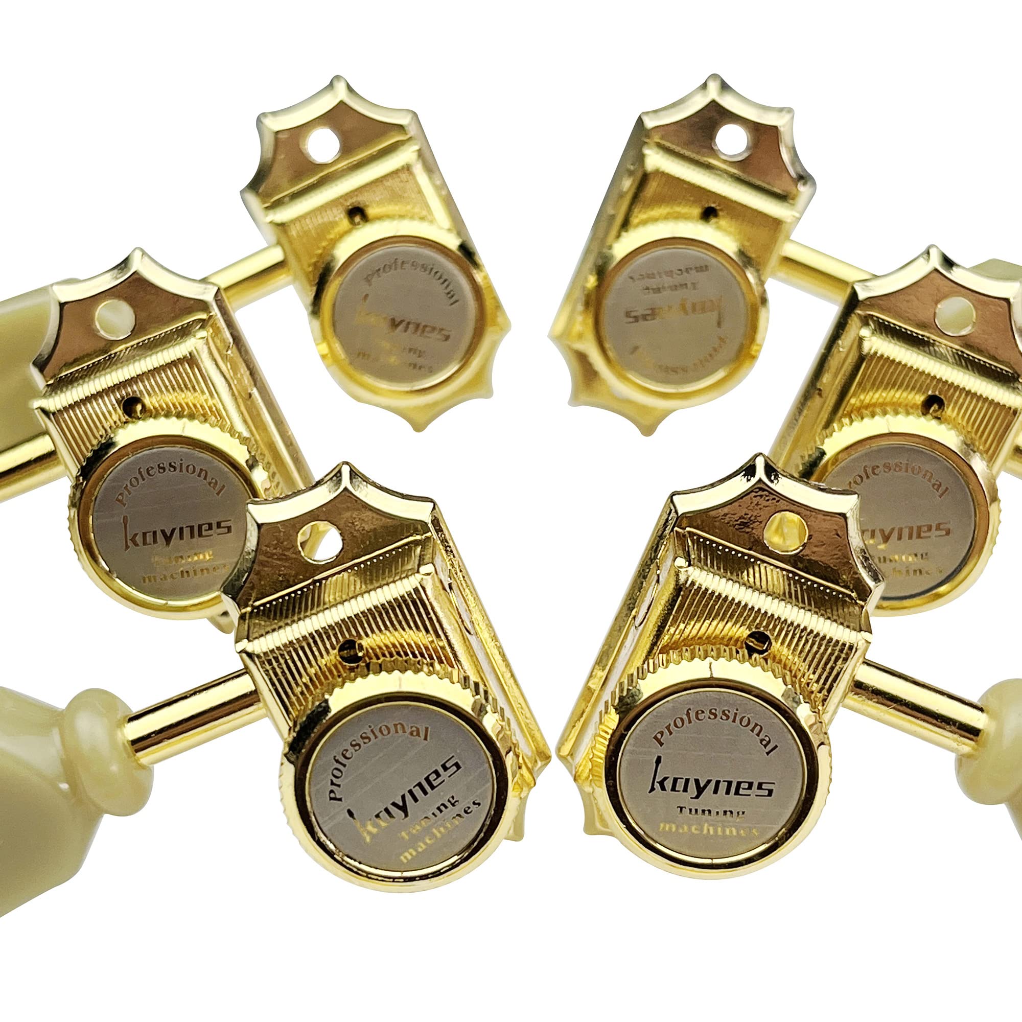 Kaynes 3X3 Guitar Lock String Tuning Pegs   Gold Vintage Deluxe Style Locking Tuners Keys Machine Heads Tuners For Les Paul Lp S