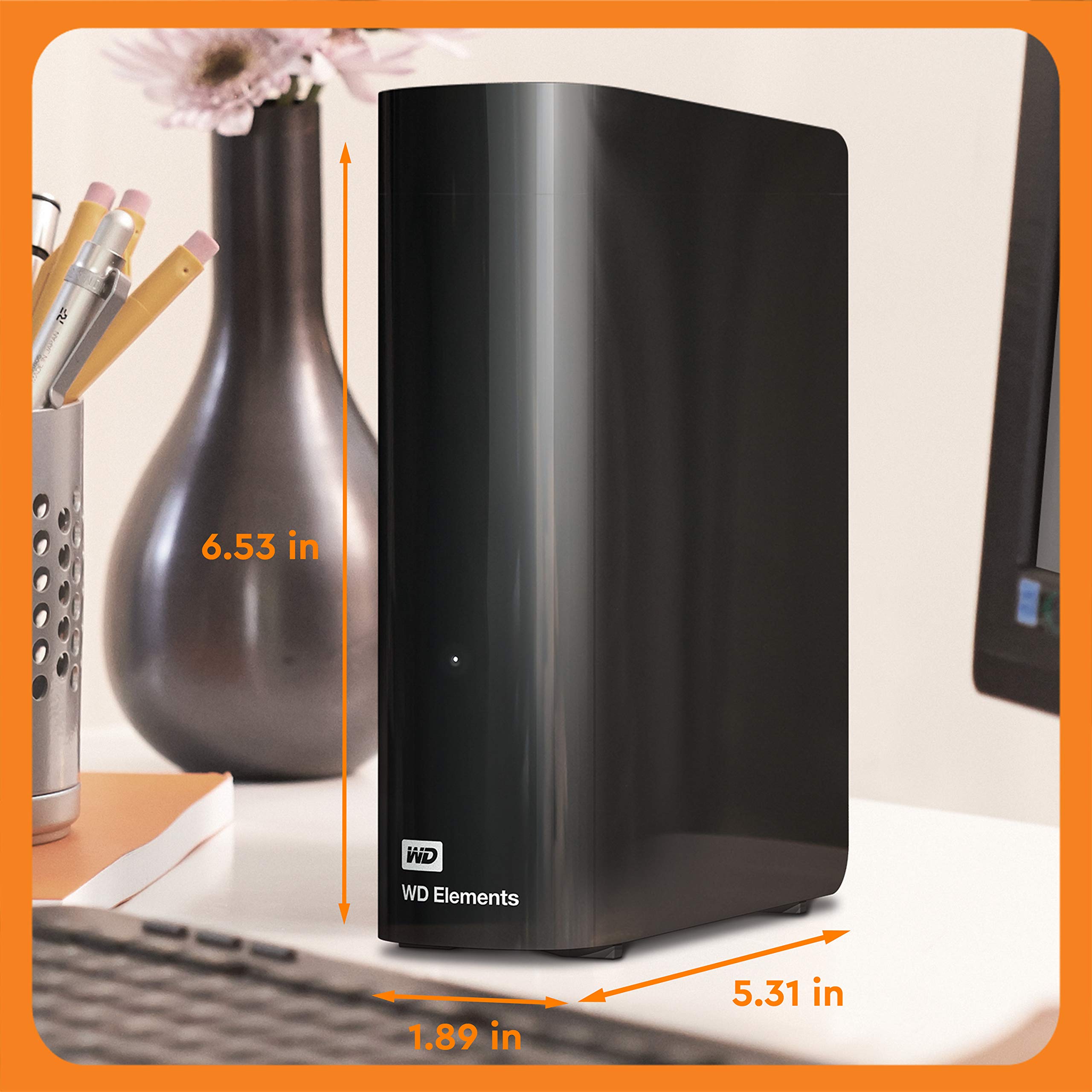 Wd 8Tb Elements Desktop Hard Drive Hdd, Usb 3.0, Compatible With Pc, Mac, Ps4 & Xbox   Wdbwlg0080Hbk Nesn