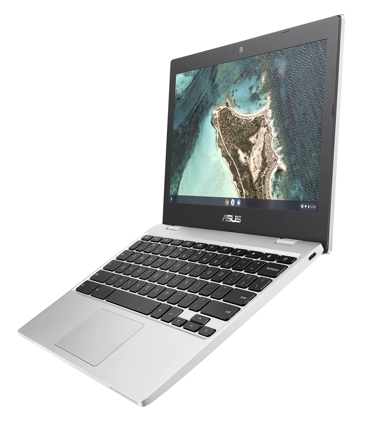 Asus Chromebook Cx1, 11.6'' Hd Nanoedge Display, Intel Celeron N3350 Processor, 32Gb Emmc, 4Gb Ram, Chrome Os, Transparent Silve