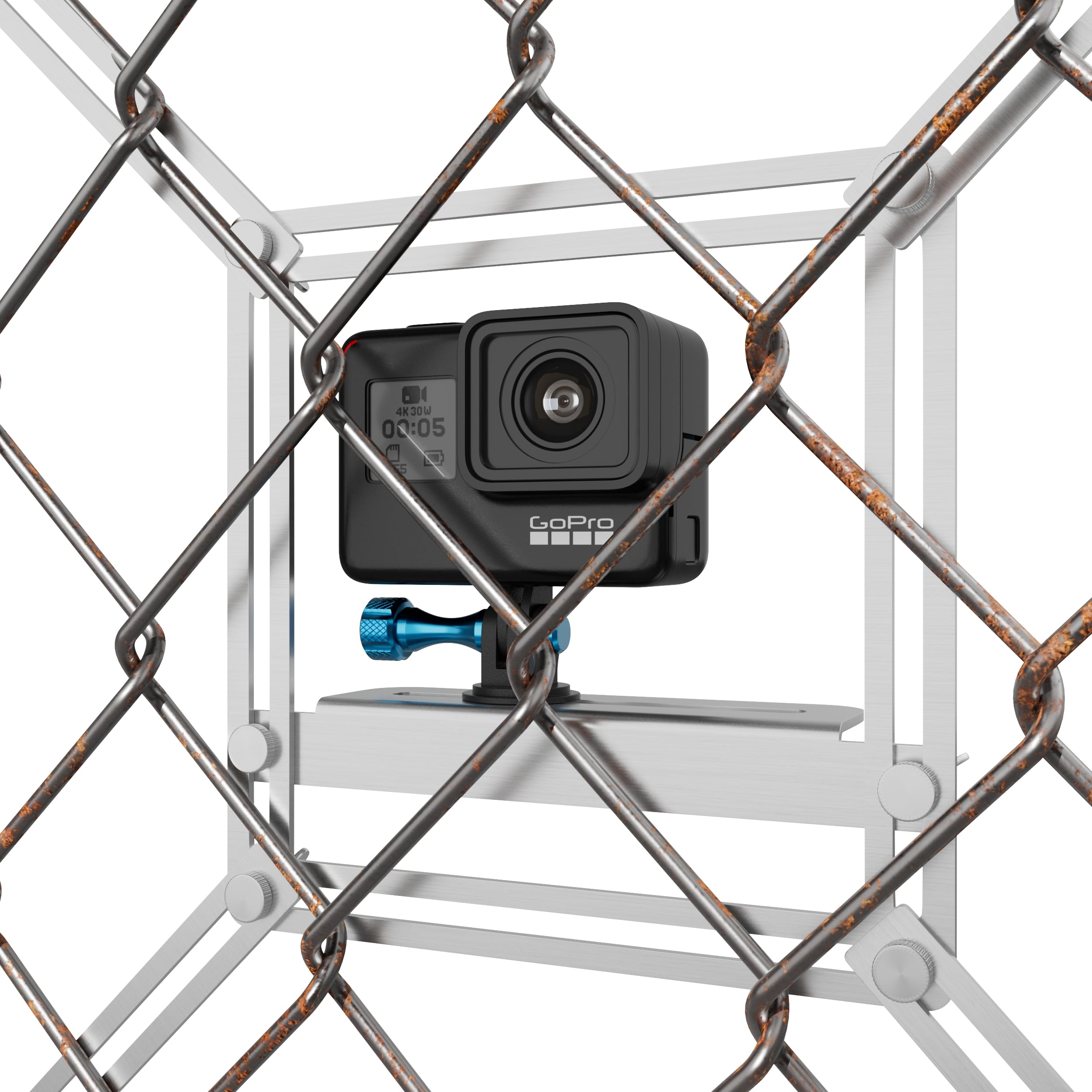 Action Camera Fence Mount Metal Camera Fence Mount For Gopro Iphone, Mevo Start, Phones, To A Chain Link Fence For Recording Bas