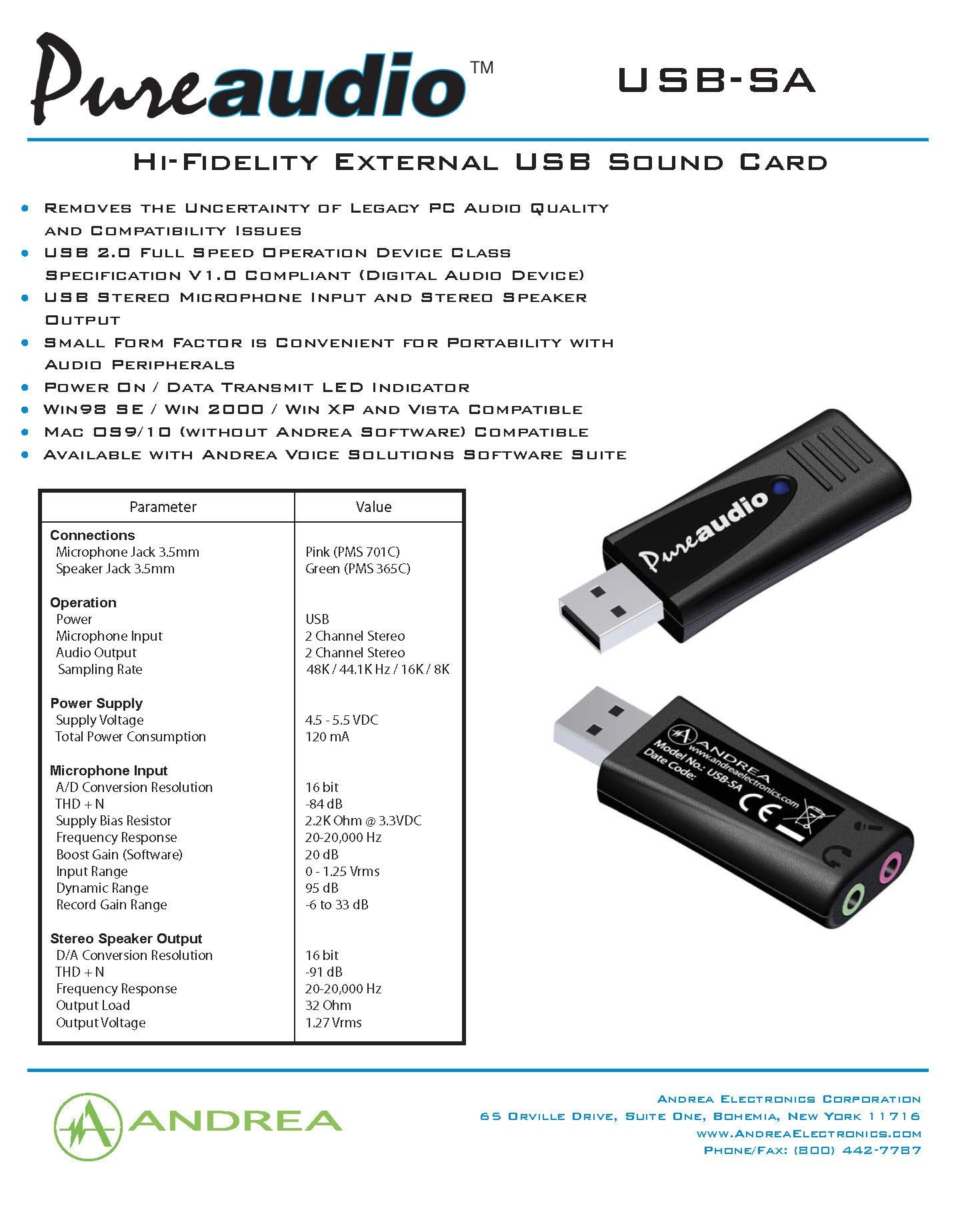 External Digital Sound Card W/Noisereduc