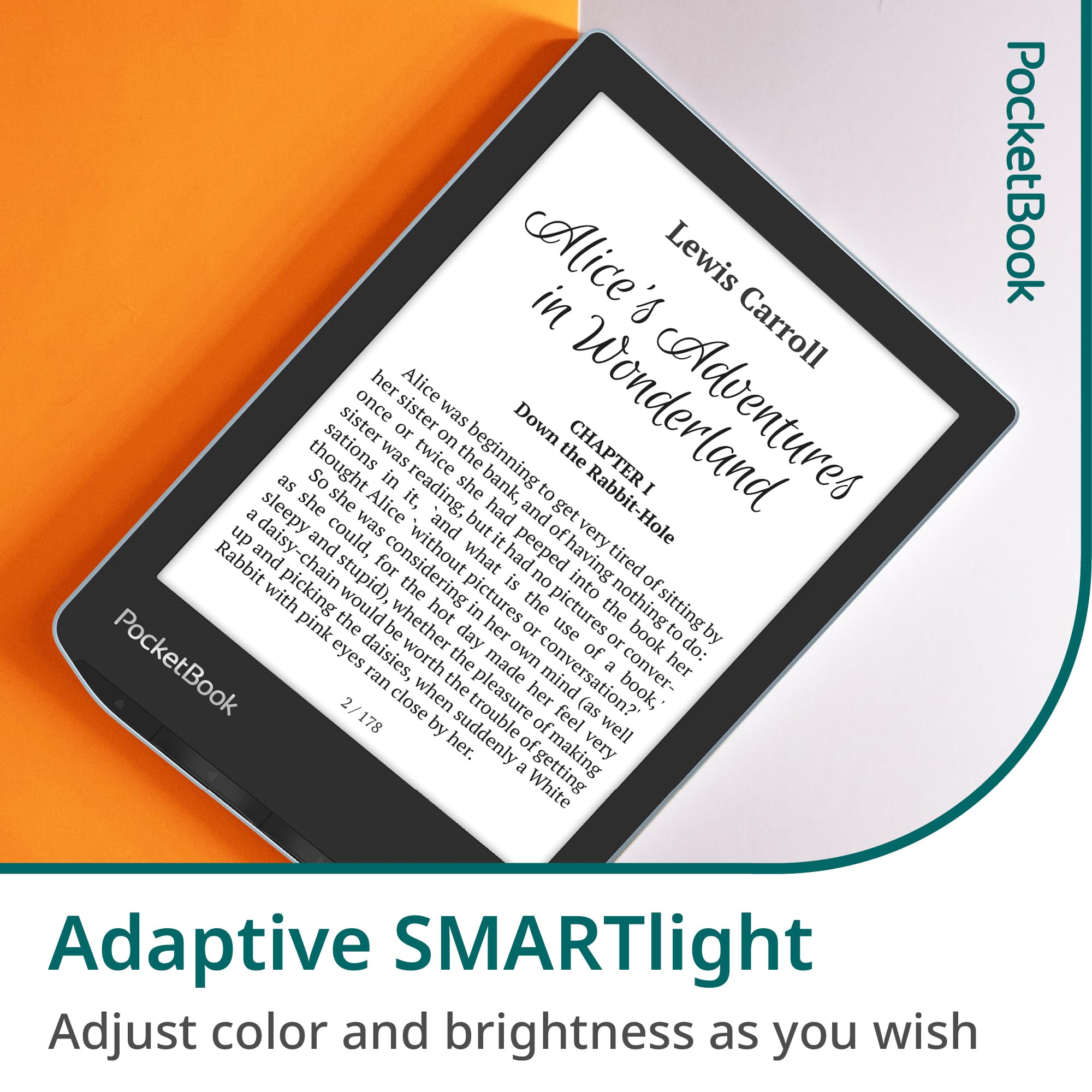 Pocketbook Verse E Reader | Eye Friendly 6'' E Ink Carta Hd Touchscreen | Adjustable Smartlight | Up To 1 Month Of Battery Life