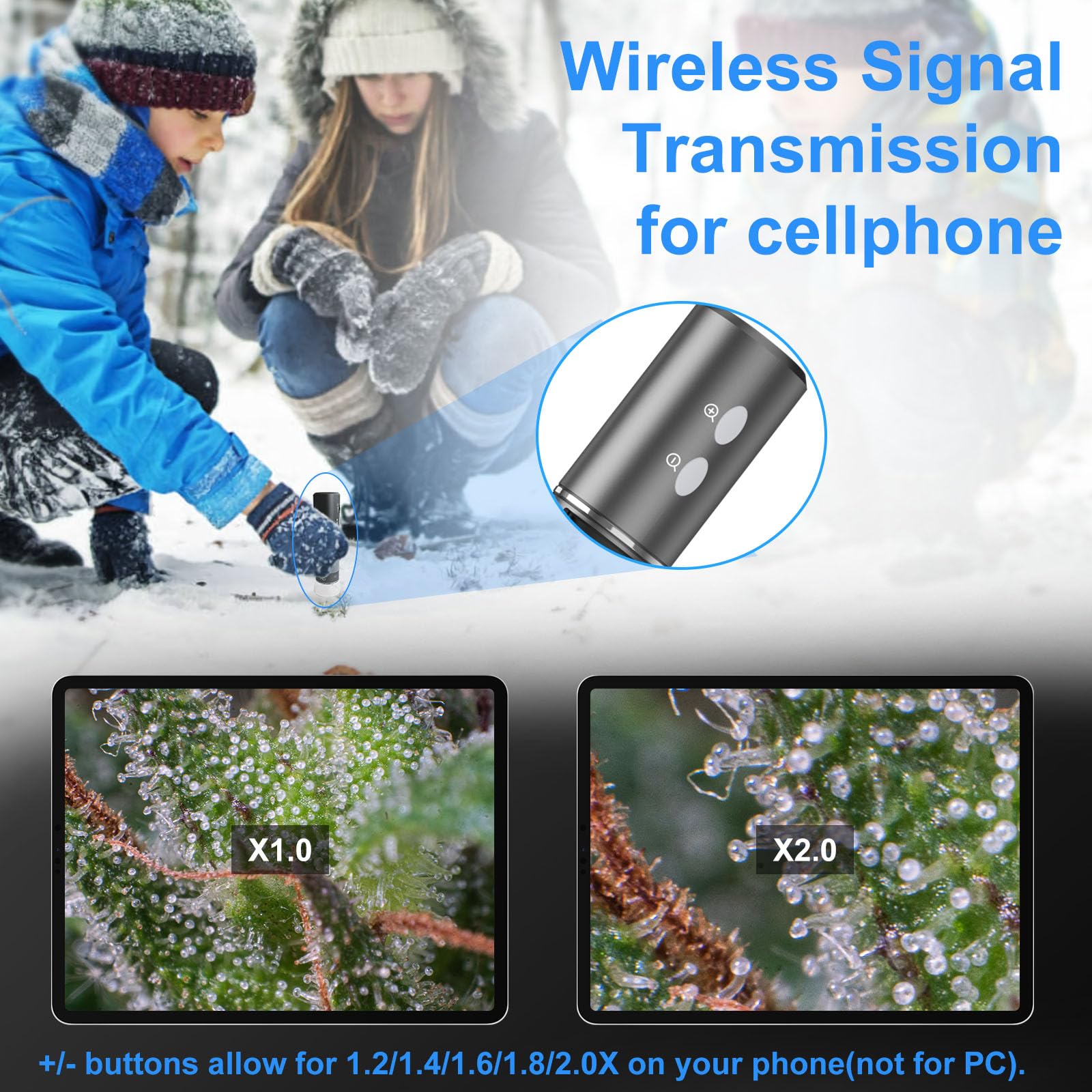 Ninyoon 4K Wifi Microscope, Upgraded Stand For Iphone Android Pc, 50 1000X Usb Digital Microscope, Hd Endoscope Camera, Compatib