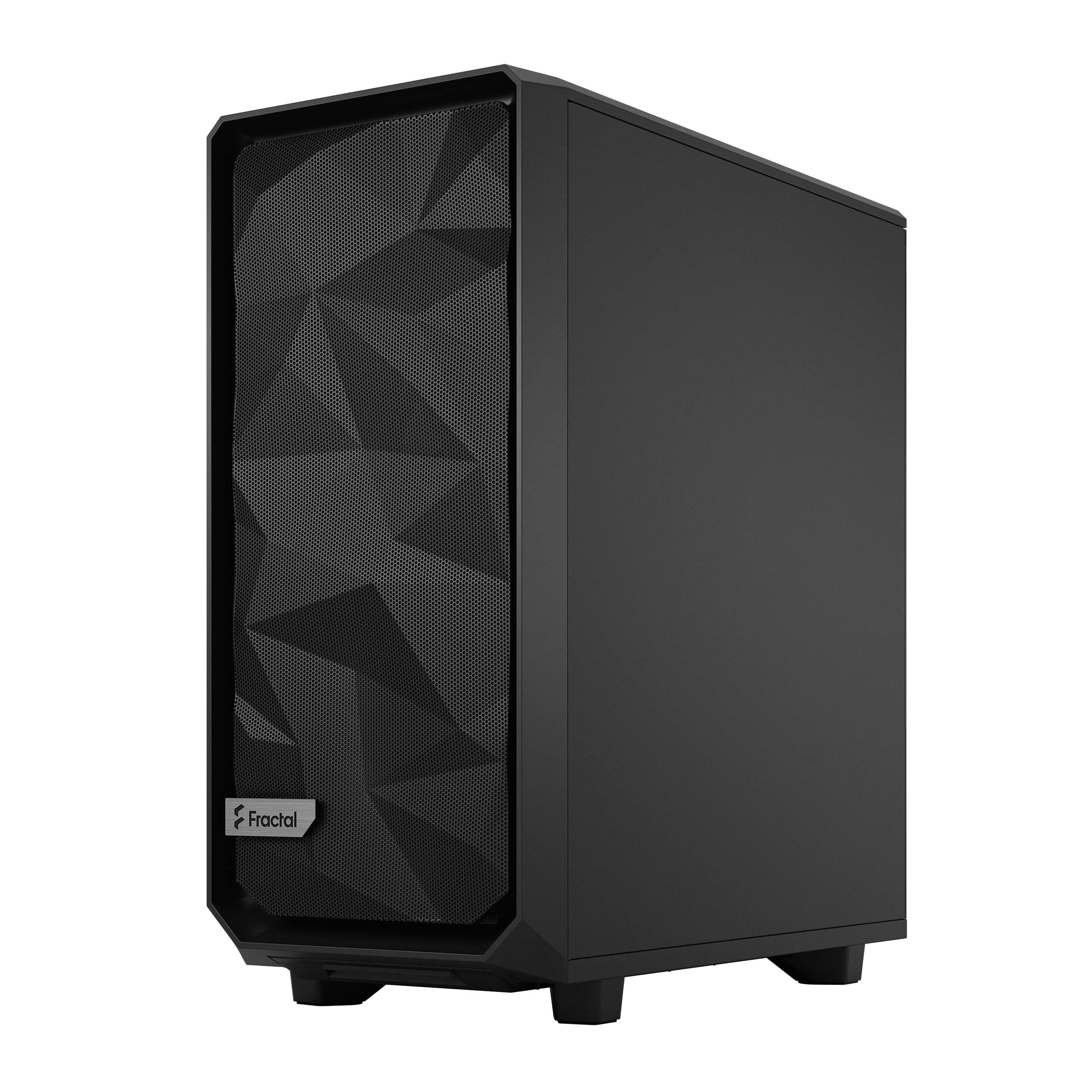Fractal Design Meshify 2 Compact Black Atx Flexible High Airflow Light Tinted Tempered Glass Window Mid Tower Computer Case