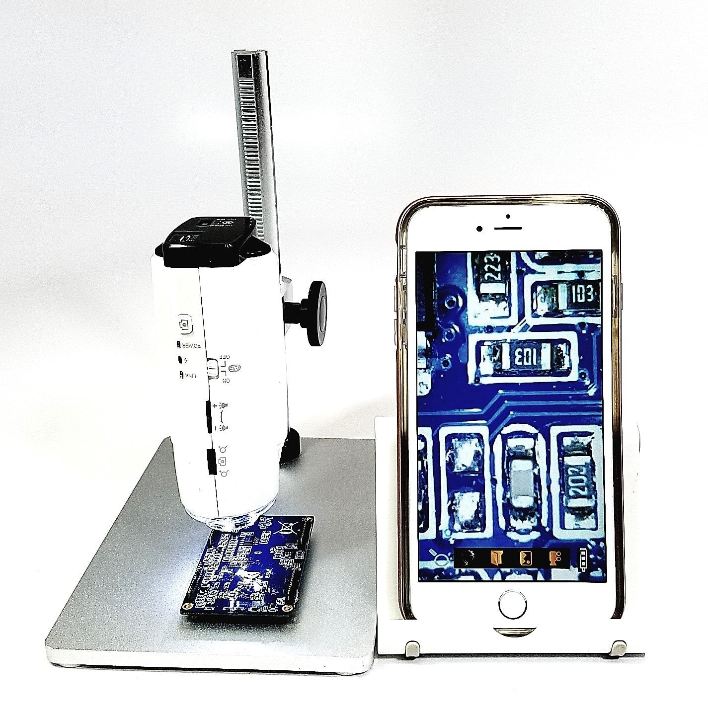 Vitiny Um05 Handheld Usb Digital Autofocus Microscope With Steel Stand (Up To 320X On 22'' Monitor) And Measurement Functions