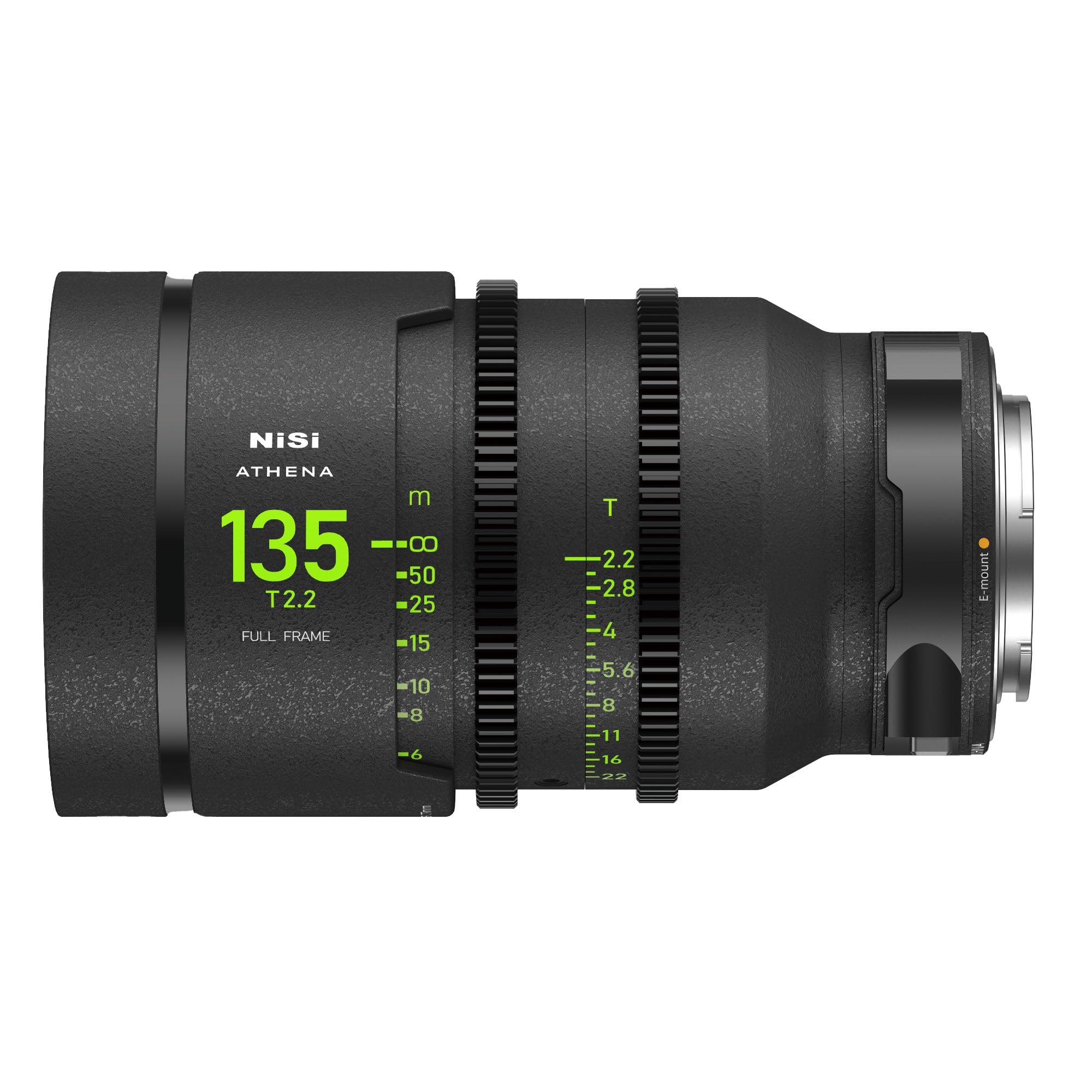 NiSi, Athena Prime 135mm T2.2 Full Frame Cinema Lens - E Mount Compatible with Sony, Drop-in Filter, Micro-Contrast Control, Sof