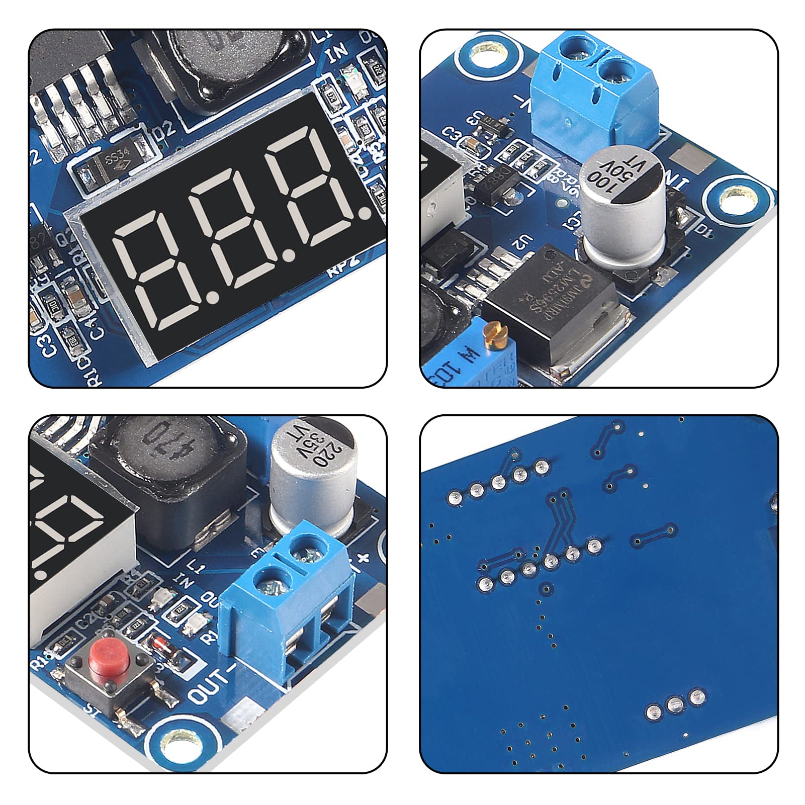 Aitrip 5 Pack Lm2596S Buck Converter Dc To Dc Step Down Voltage Regulator Power Module 36V 24V 12V To 5V 2A Voltage Stabilizer W