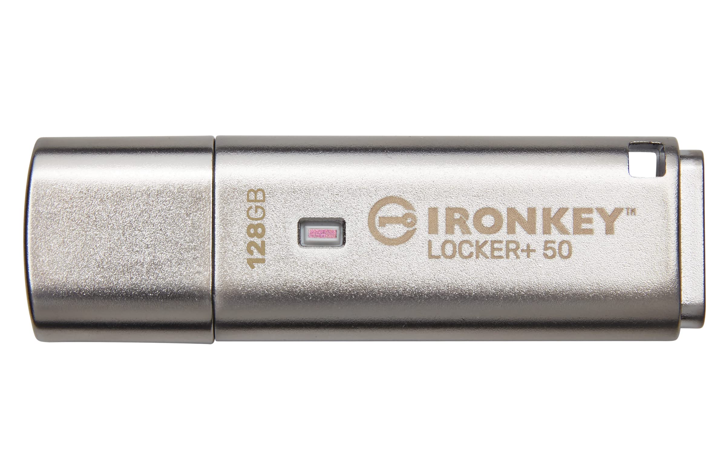Kingston Ironkey Locker+ 50 128GB Encrypted USB Flash Drive | USB 3.2 Gen 1 | XTS-AES Protection | Multi-Password Security Optio