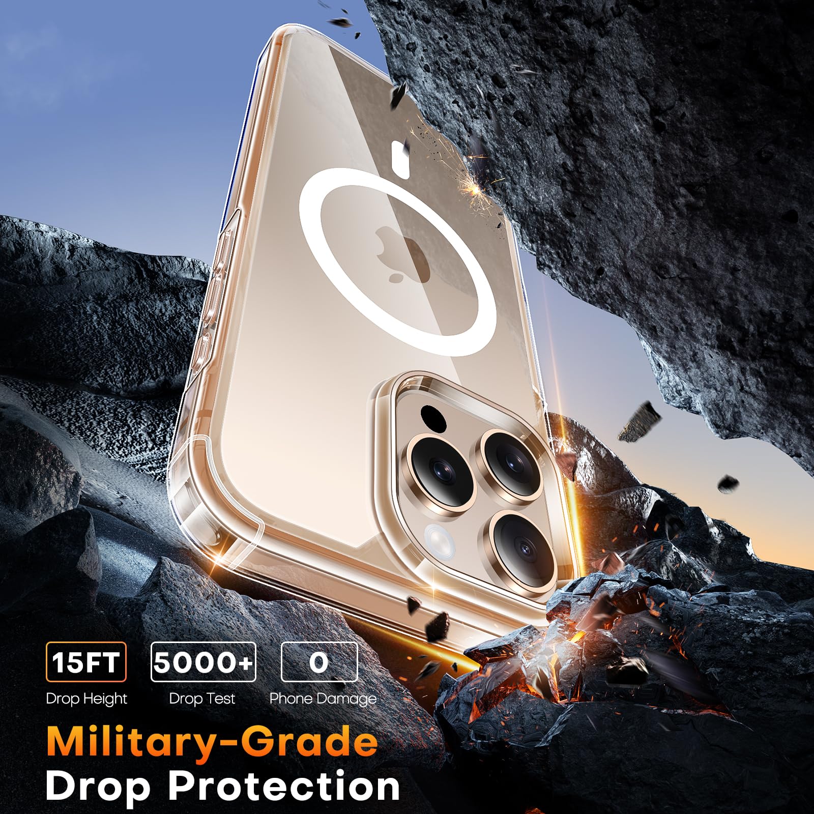 Tauri For Iphone 16 Pro Case With Camera Control Capture Button, Compatible With Magsafe [Anti Yellowing], Military Grade Protec