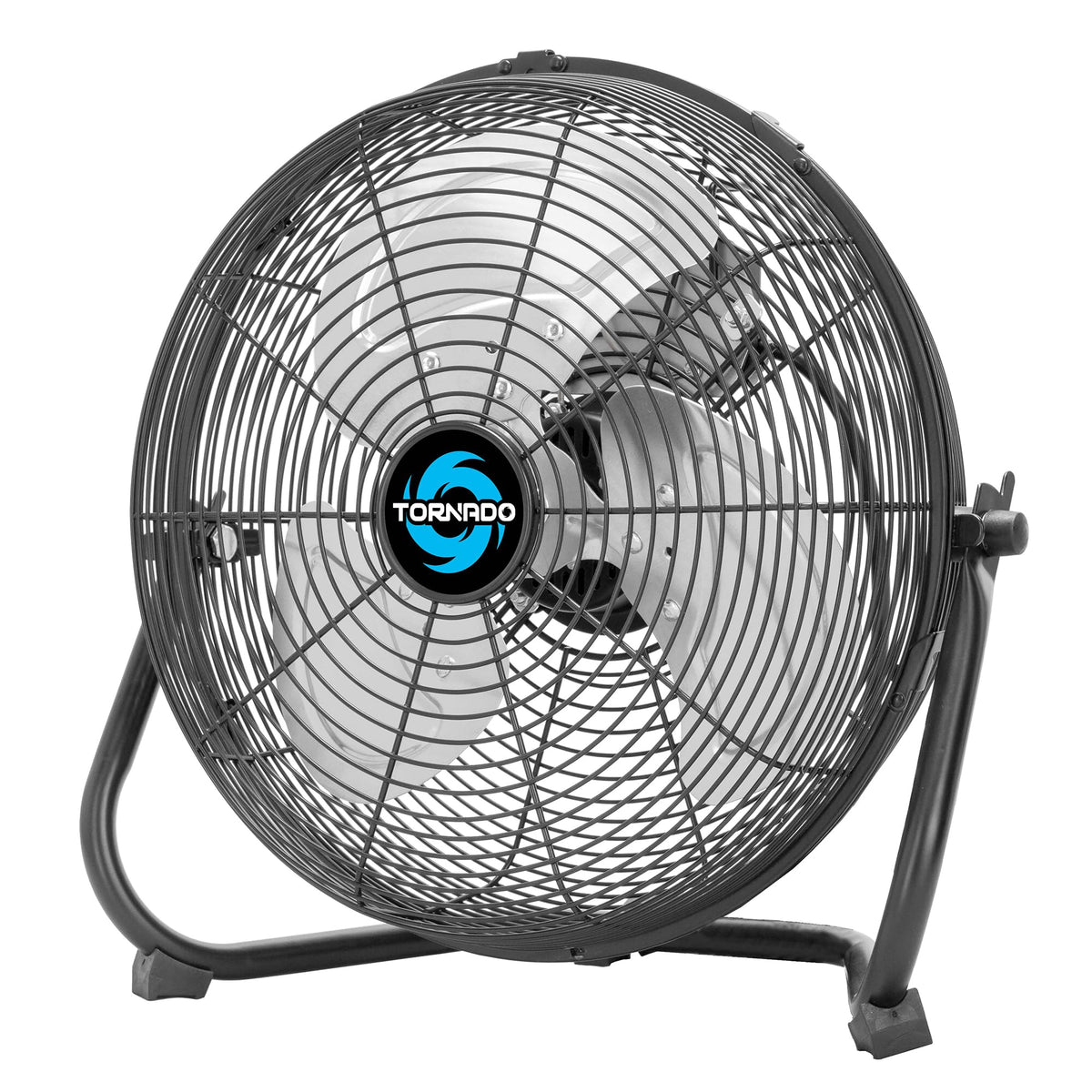 Tornado 12 Inch High Velocity Metal Floor Fan, 3 Speed Powerful Cooling For Industrial, Commercial, And Home Spaces, 120Tilt, 6.