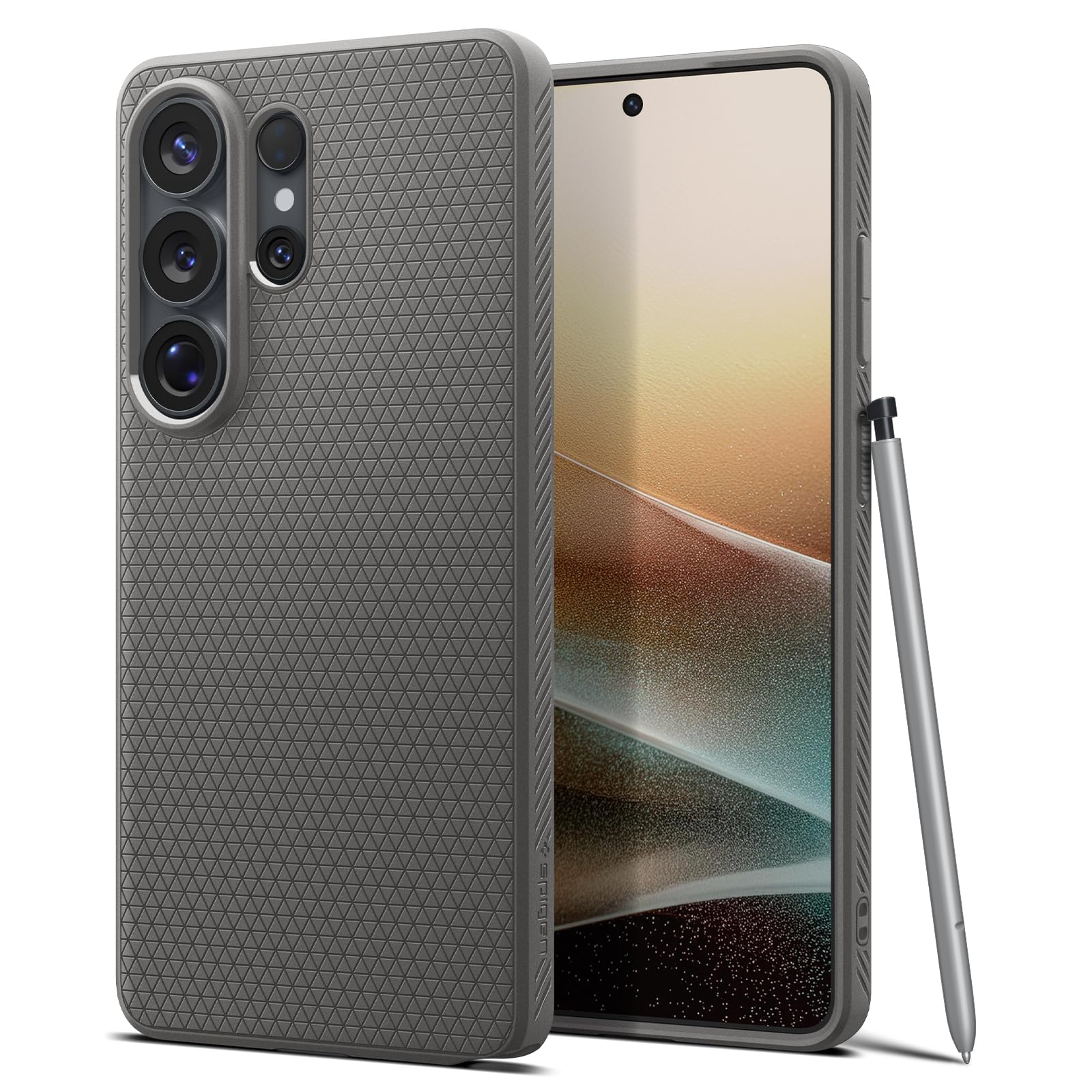 Spigen for Galaxy S26 Ultra Case, Liquid Air [No Magnet Ring] [Military-Grade Protection] - Marble Gray