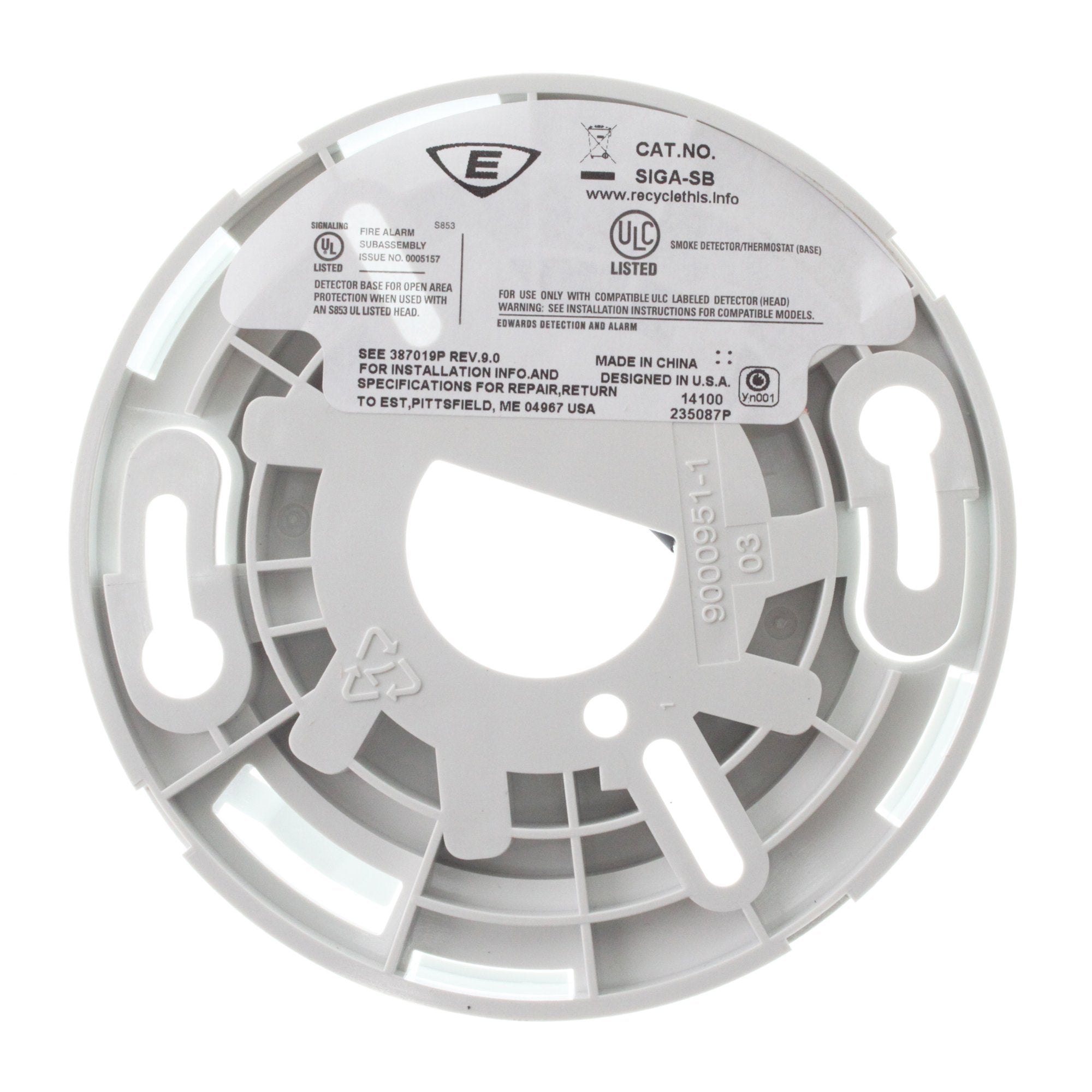 Est Edwards Siga Sb Signature Series Standard Sensor/Detector Base