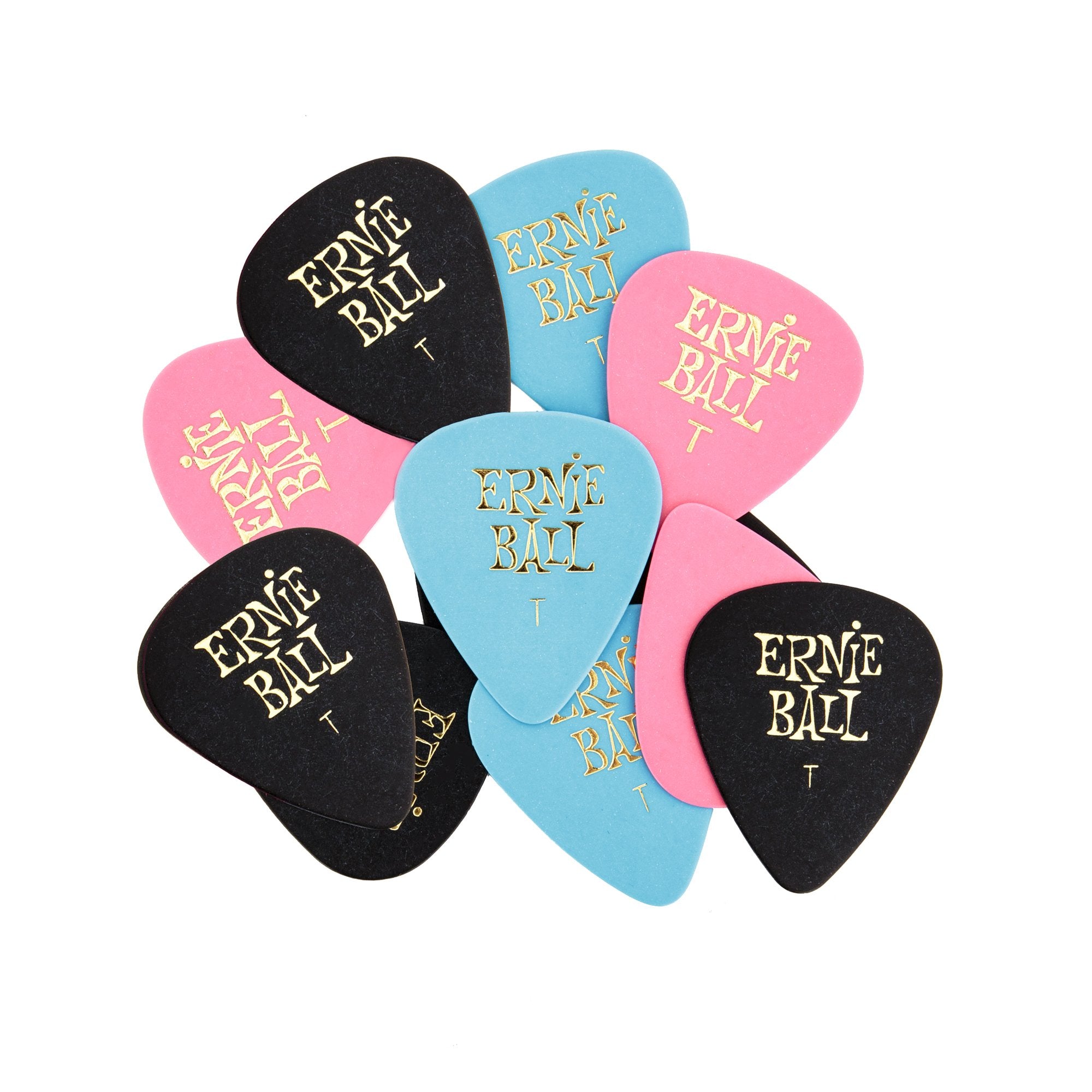 Ernie Ball Guitar Picks, Thin, Assorted Colors, 12 Pack (P09176)