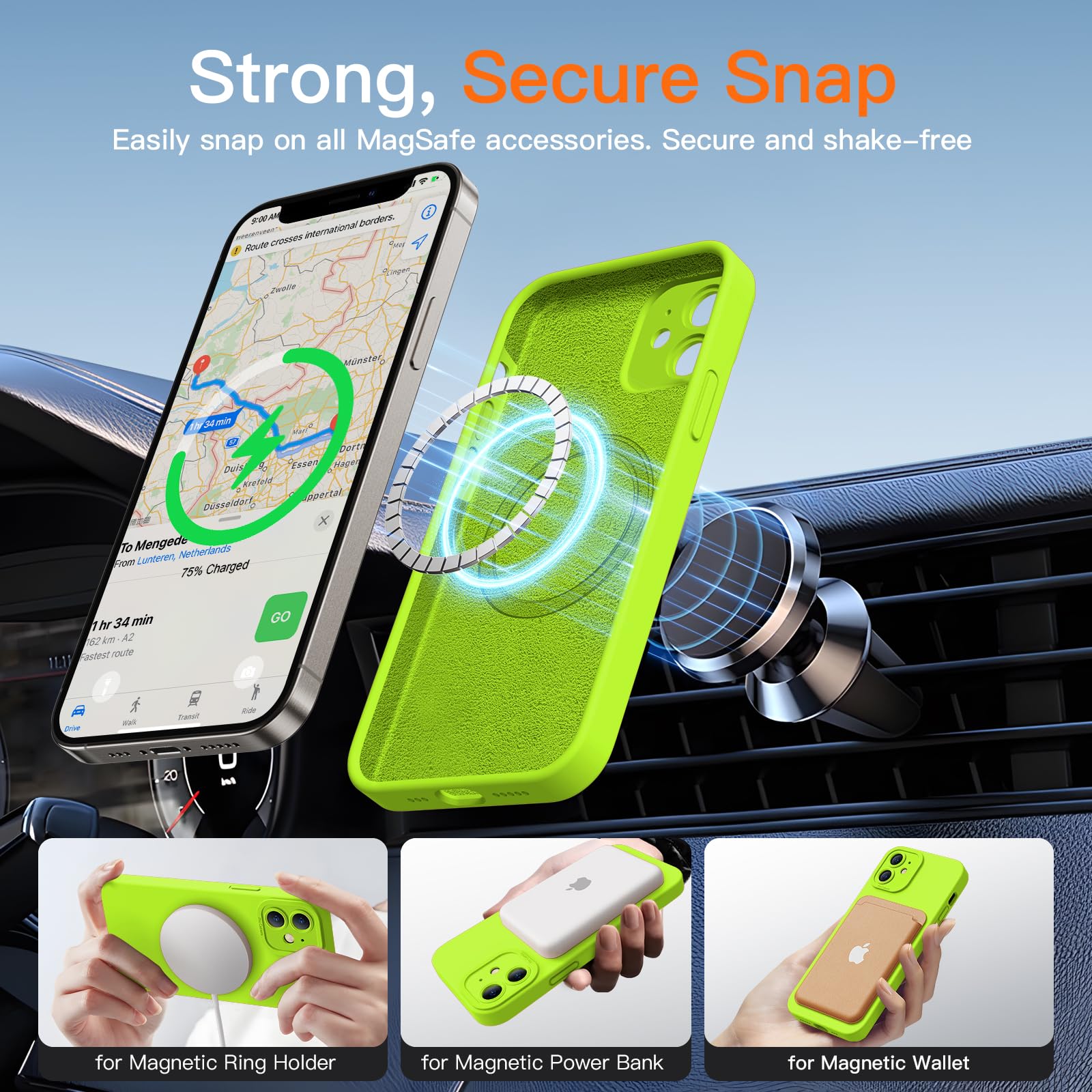 Kiresen Designed For Iphone 12 Case With Screen Protector   Camera Protection   Wireless Charging Compatible   Silicone Protecti