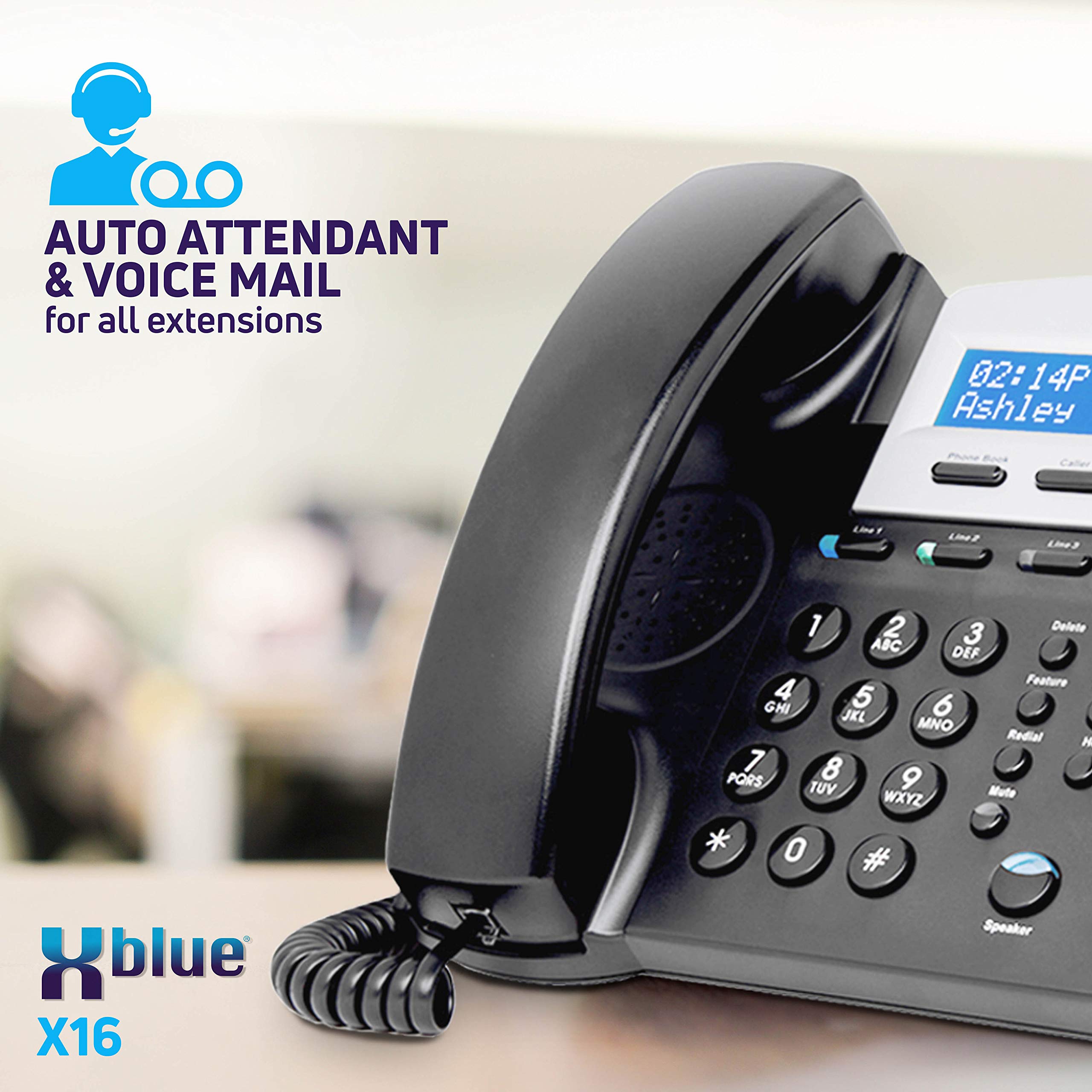 Xblue X16 Small Business 8 Phone System Bundle   Six Outside Lines & Sixteen Phone Capacity   Includes Auto Attendant, Voicemail, Caller Id, Paging & Intercom