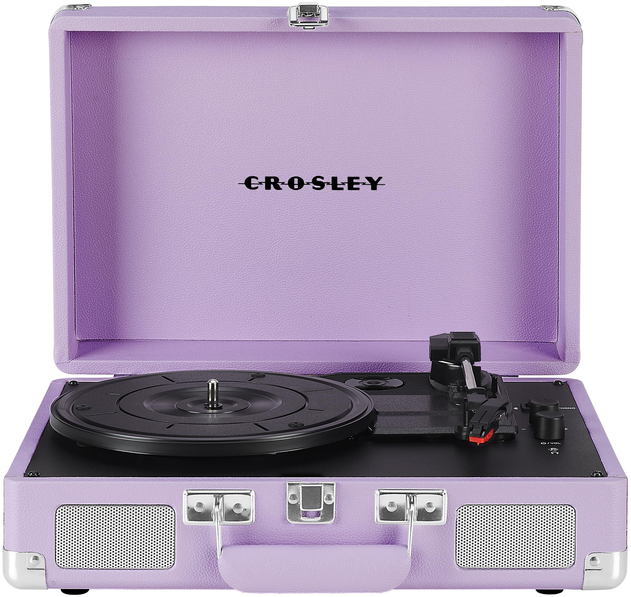 Crosley Cr8005F Ln Cruiser Plus Vintage 3 Speed Bluetooth In/Out Suitcase Vinyl Record Player Turntable, Lavender