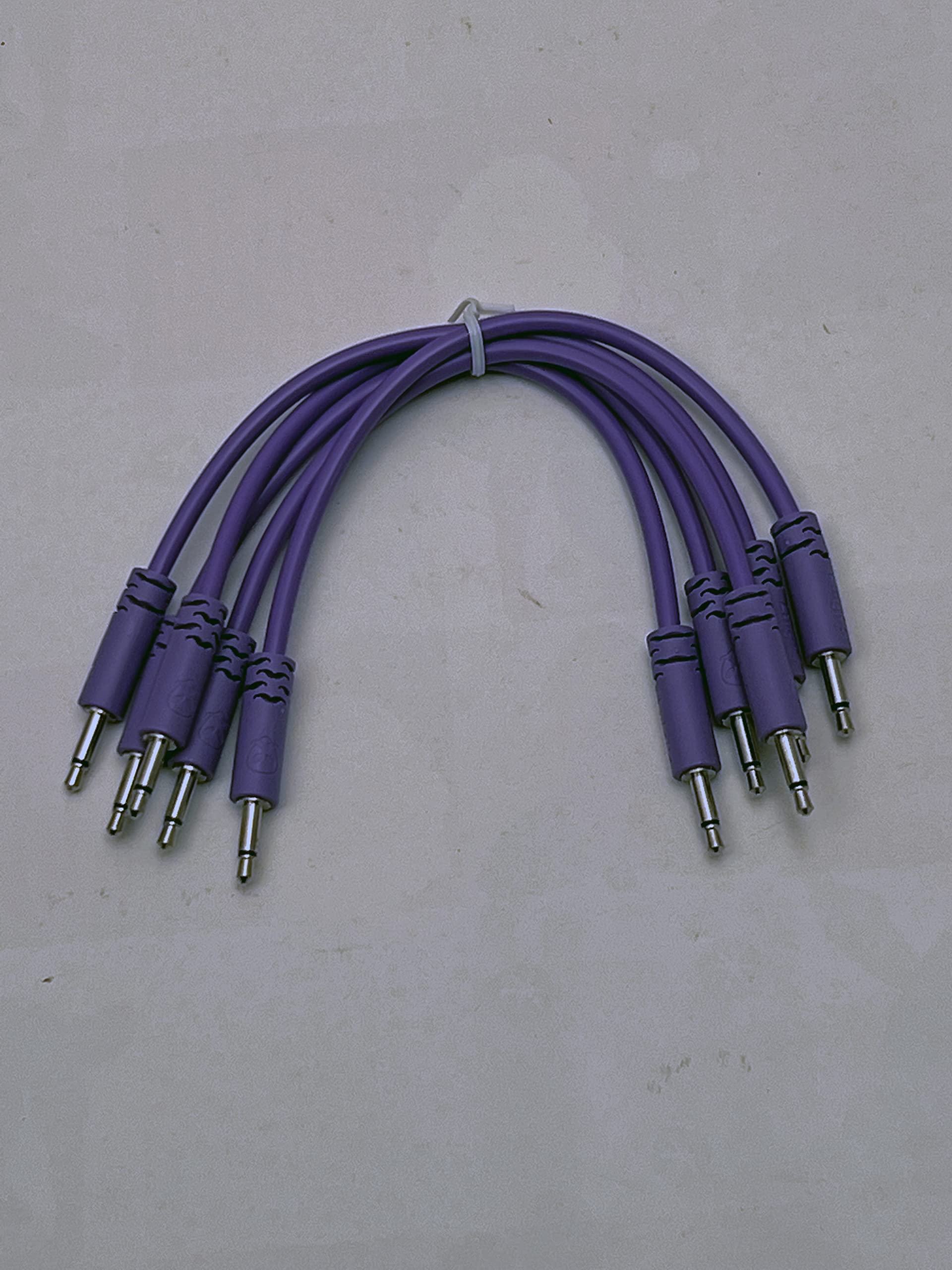 Luigis Modular Supply Spaghetti Eurorack Patch Cables   Package Of 5 Purple Cables, 6 (15 Cm)