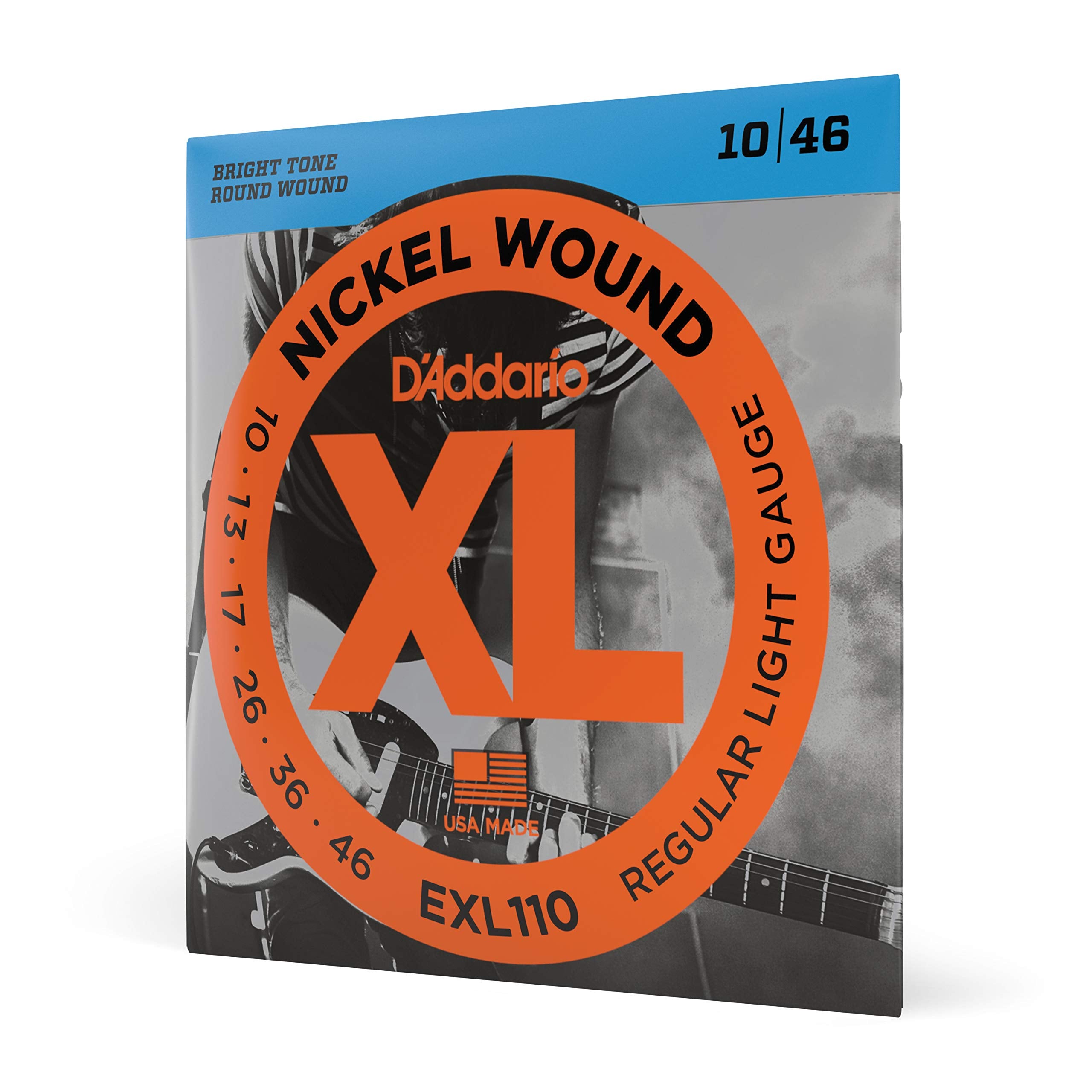 Daddario Electric Regular {Light Gauge10/46 Bright Tone Round Wound} Guitar Strings (Bronze)