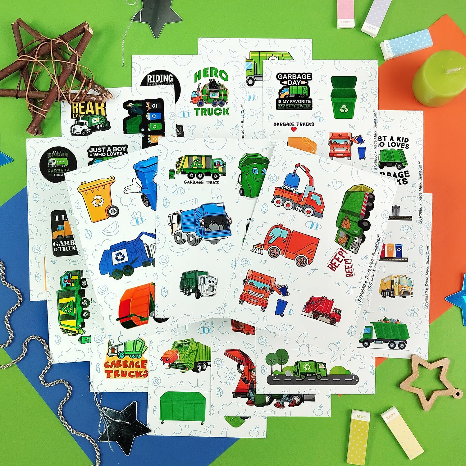Garbage Truck Stickers, Trash Truck Stickers, Garbage Truck Party Favors, Birthday Decorations & Supplies, Trash Truck S For Boy