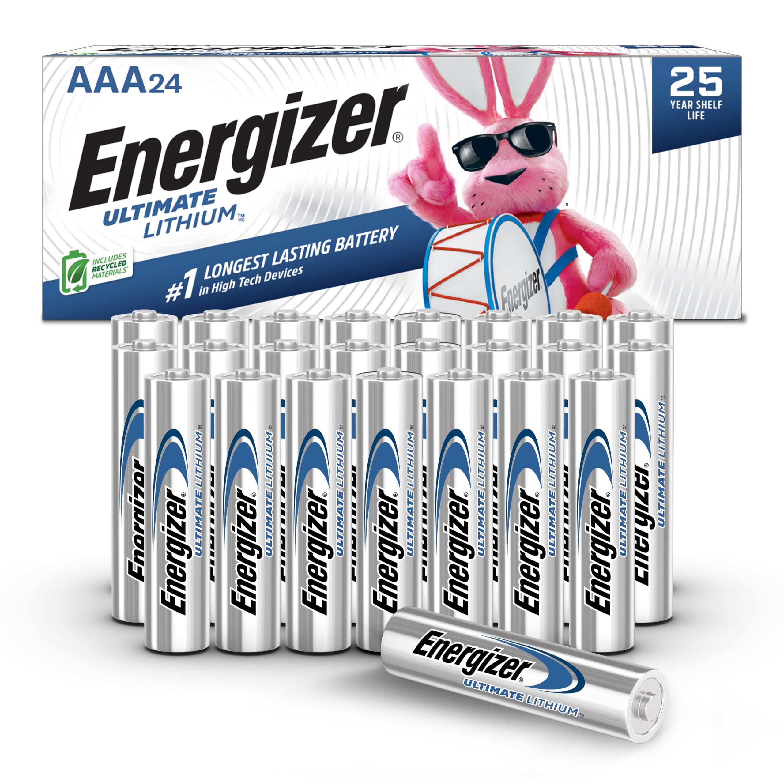 Energizer Aaa Lithium Batteries, Ultimate Lithium Triple A Battery (24 Count), Longest Lasting Aaa Battery