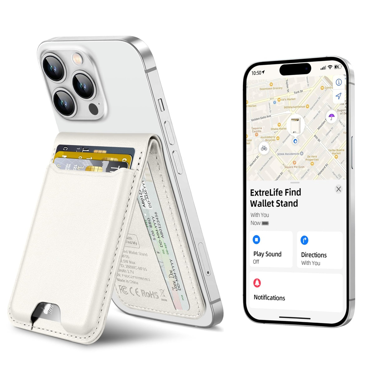 For Magsafe Wallet, Works With Apple Find My, Strongest Magnetic Wallet For Iphone 16/15/14/13/12 Series, For Iphone Wallet With