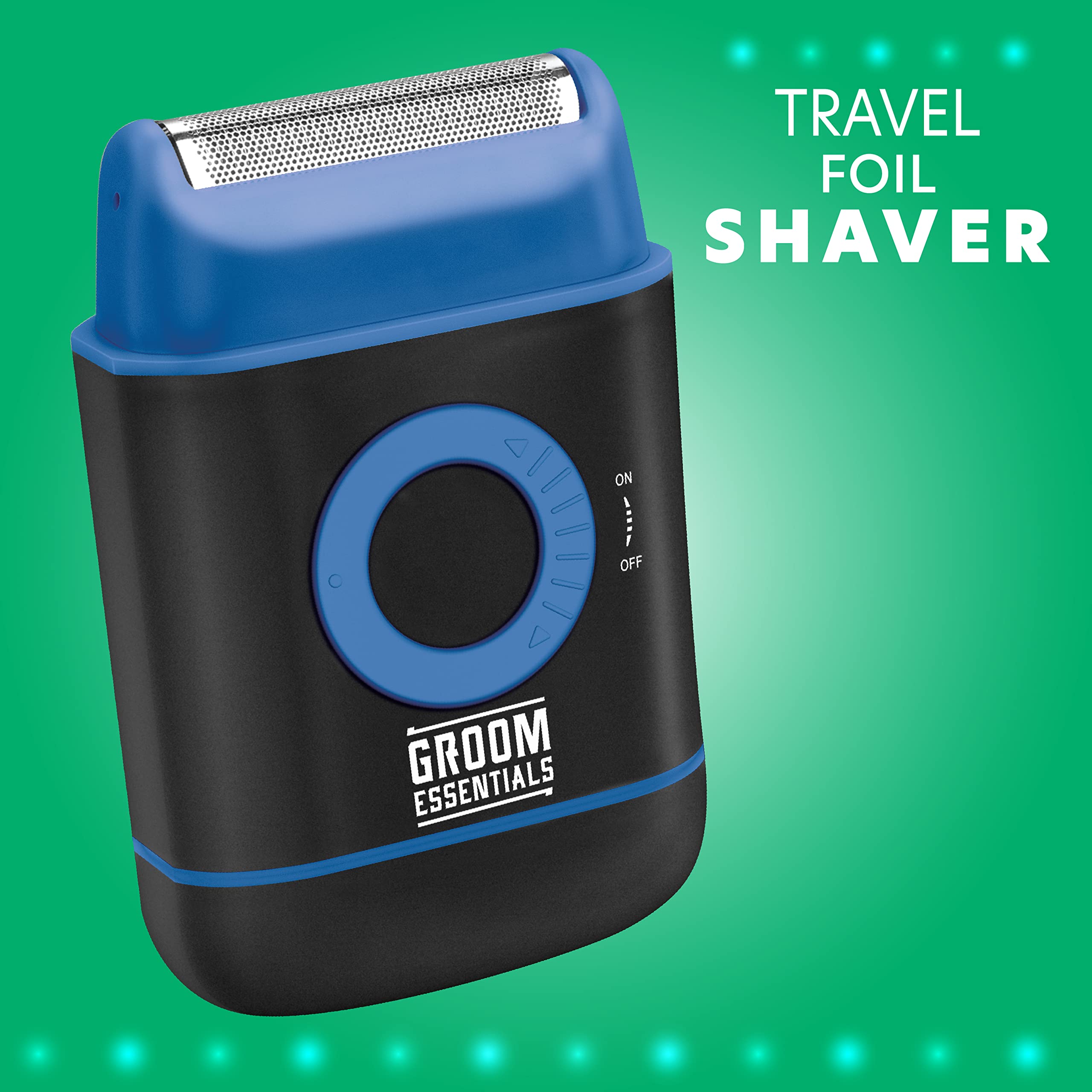Groom Essentials Travel Foil Shaver For Men, Mens Electric Shaver Pop Up Precision Beard Trimmer For Men, Electric Razor For Men