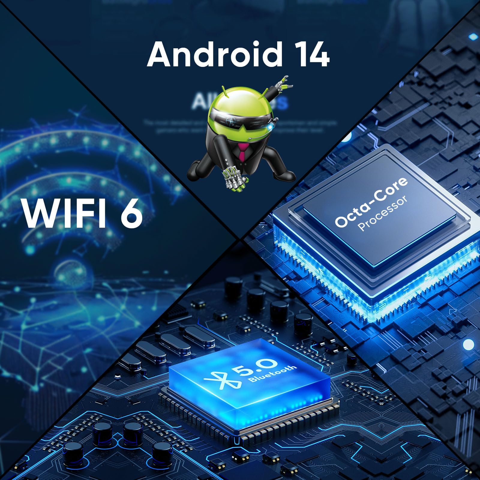 Android 14 Tablet,11 Inch Tablets With Octa Core Processor, 12Gb Ram + 128Gb Rom 1Tb Expand, Widevine L1, 8000Mah Battery, 2.4/5