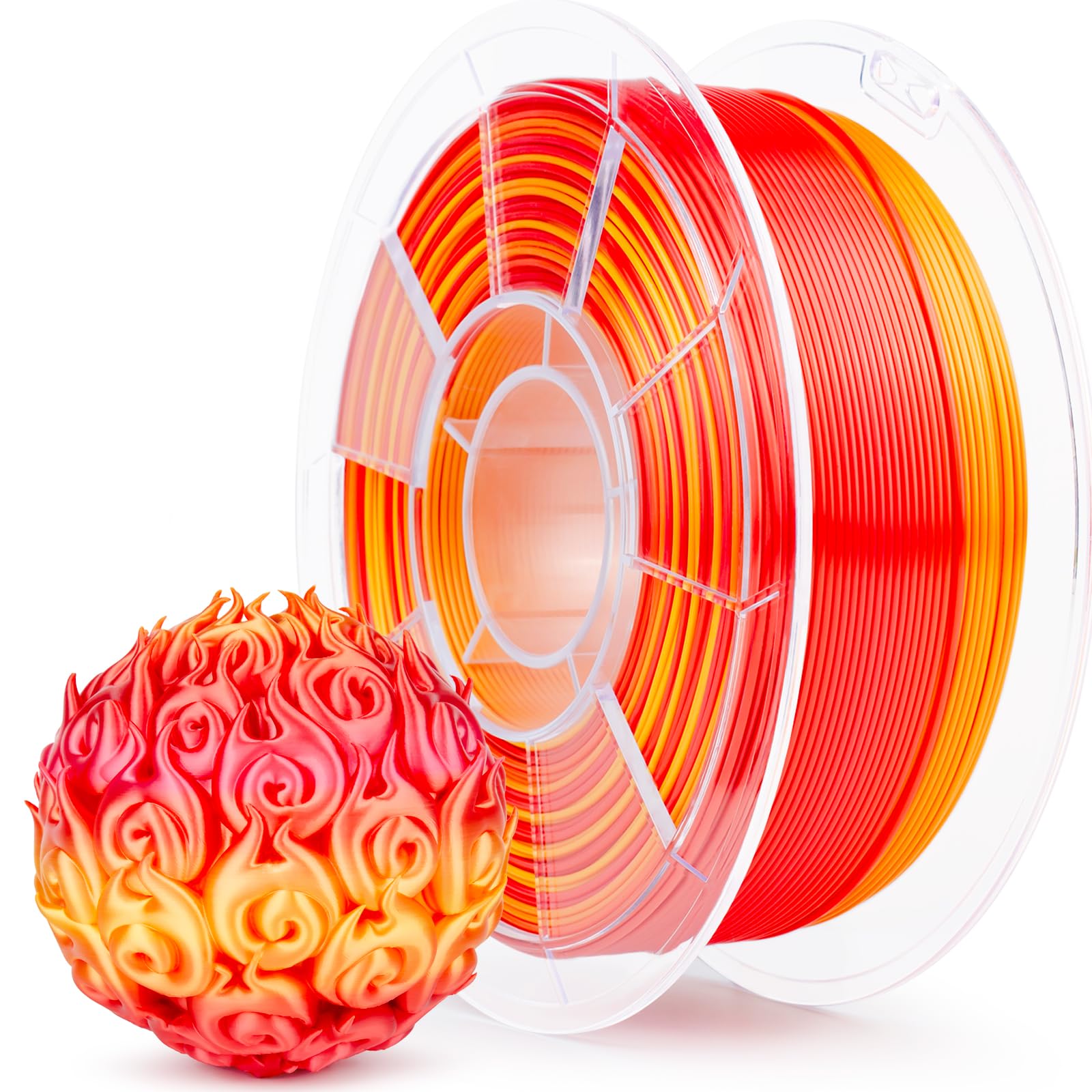 Ziro Shining Fast Color Change Pla, Multicolors Pla Filament 1.75Mm, Color Gradient Material, Fit Most 3D Printers, Dimensional
