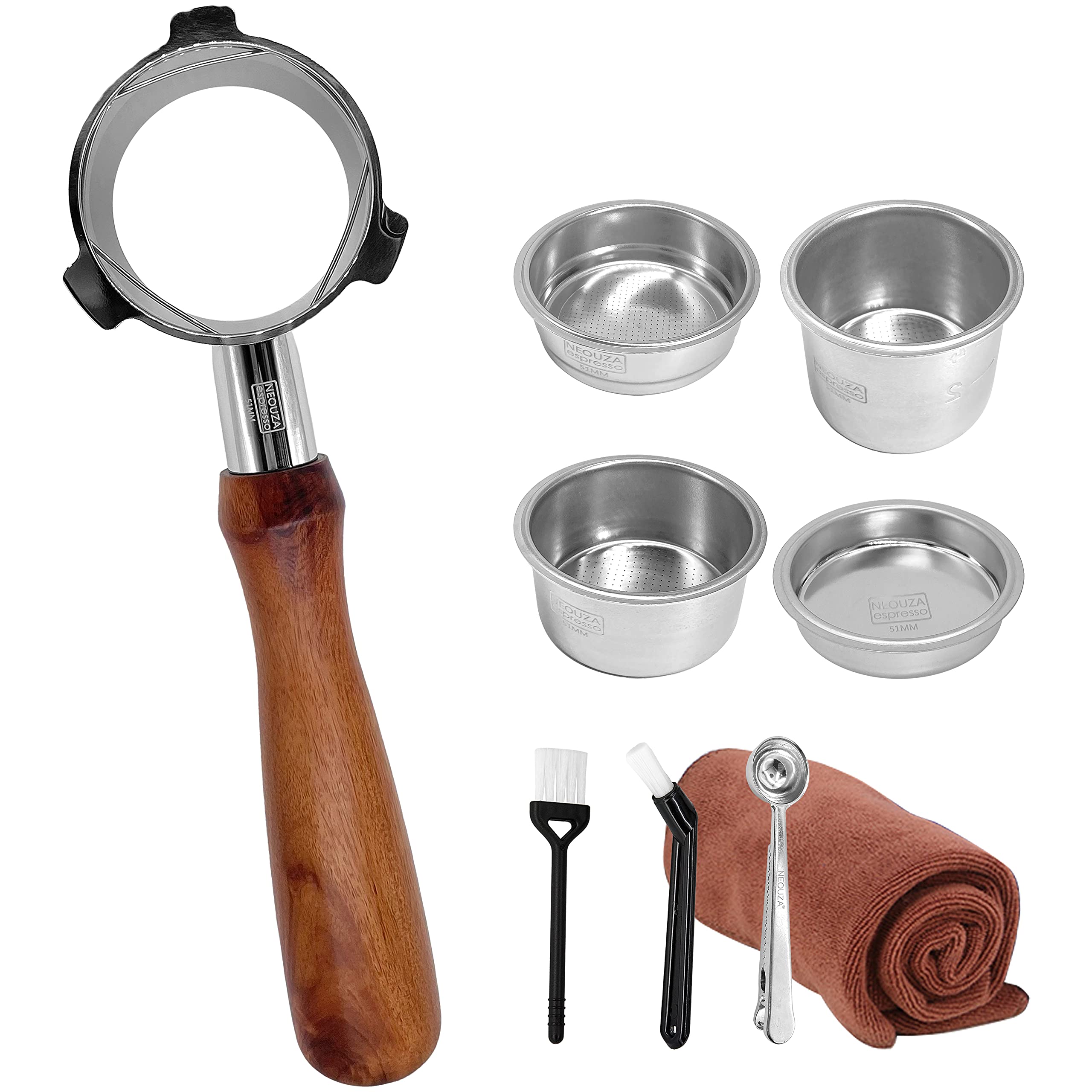 Neouza 51Mm Bottomless Portafilter Compatible With De'Longhi La Specialista Coffee Espresso Machine Ec9335 9155 9355 9665