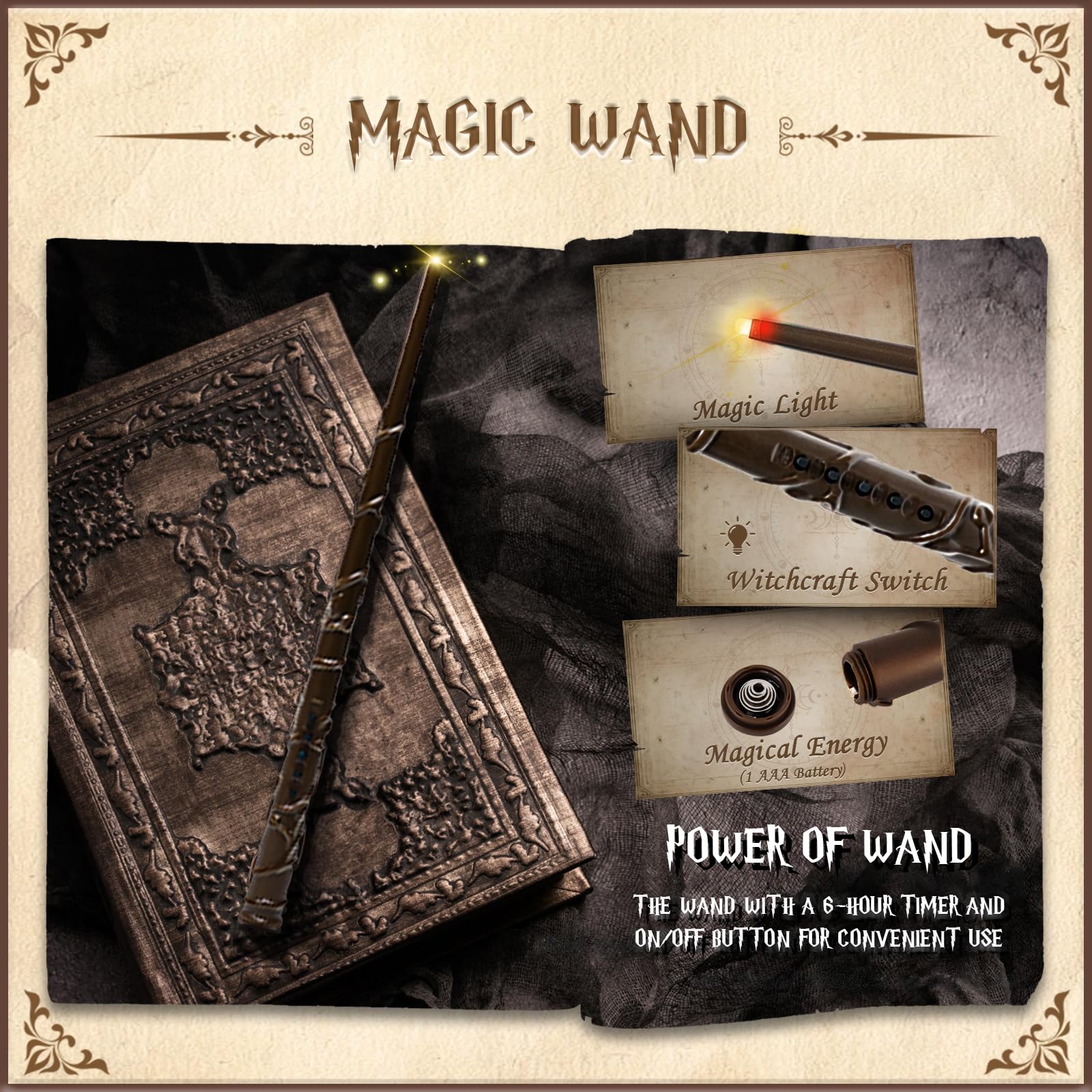 Lezonic Floating Candles With Wand Remote, Set Of 12 Magic Flameless Candles Battery Operated, Flikering Hanging Led Taper Candl