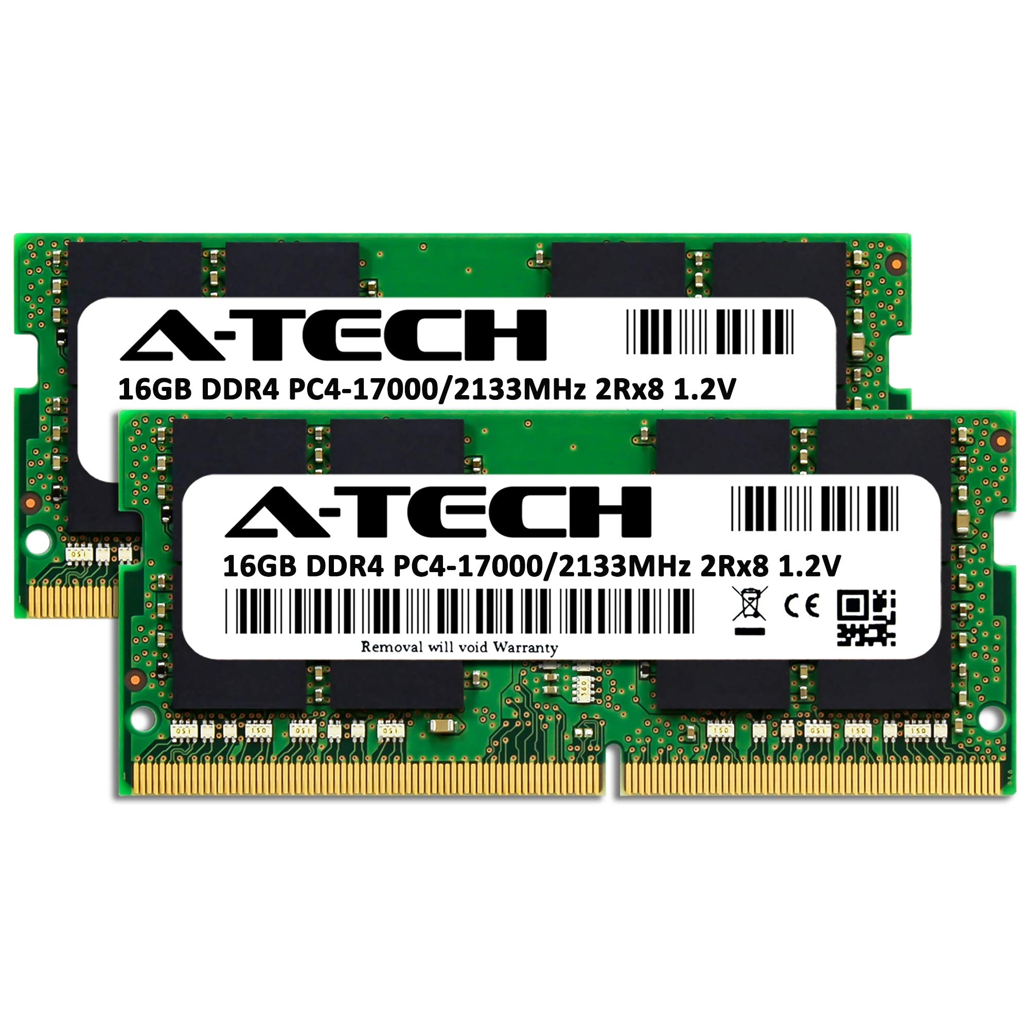 A Tech 32Gb (2X16Gb) Ddr4 2133 Mhz Sodimm Pc4 17000 (Pc4 2133P) Cl15 2Rx8 Non Ecc Laptop Ram Memory Modules