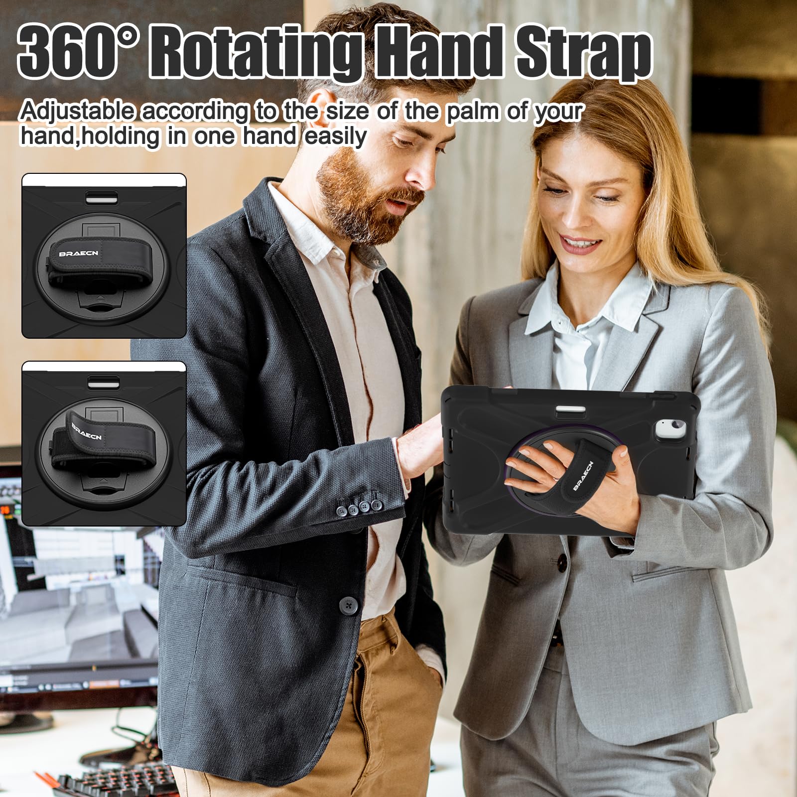 Braecnstock Case For Apple Ipad Air 11 Inch (M3/M2)/ Air 5Th/4Th Gen 10.9 / Pro 11 Inch 4Th/3Rd/2Nd/1St Gen, Shockproof Protecti