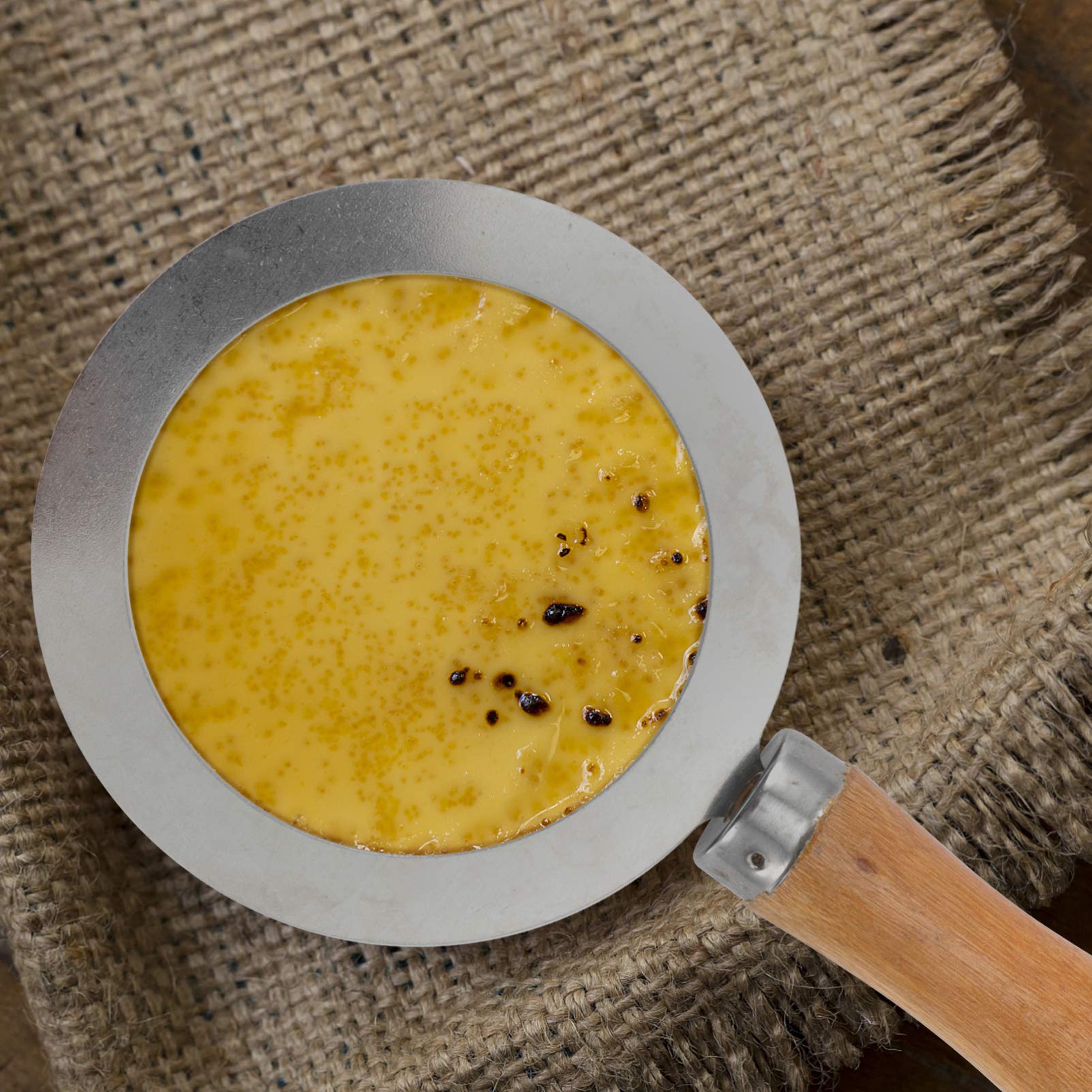 Yardwe Baking Cup Ring Stainless Steel Milk Coffee Cup Rim Milk Tea Cup Gasket Culinary Protective Cover With Wood Handle For Te