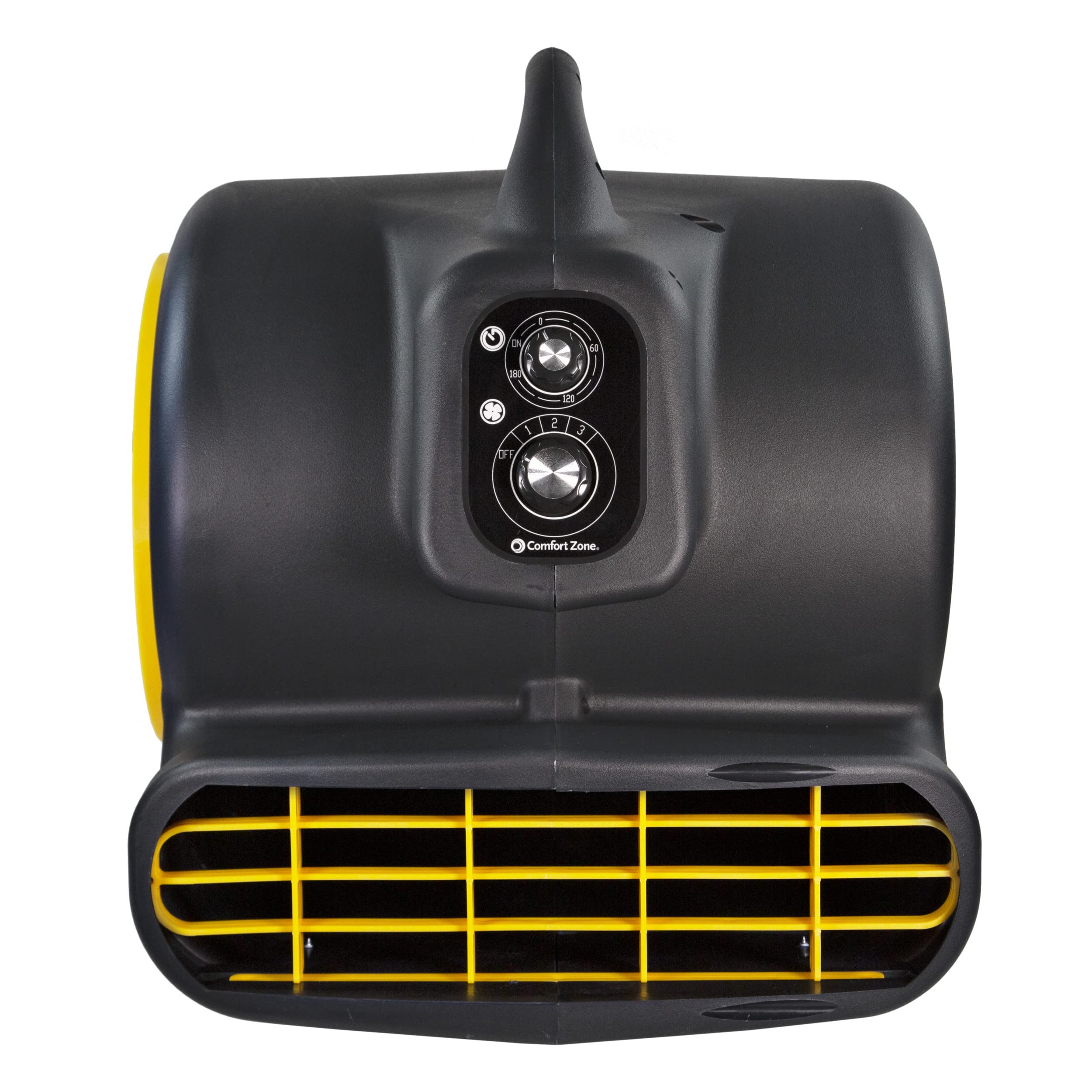Comfort Zone High Velocity Air Mover 1/2HP Dryer, 1500CFM, 3-Speed, Timer, Gray/Yellow, Model CZBC121T-EU