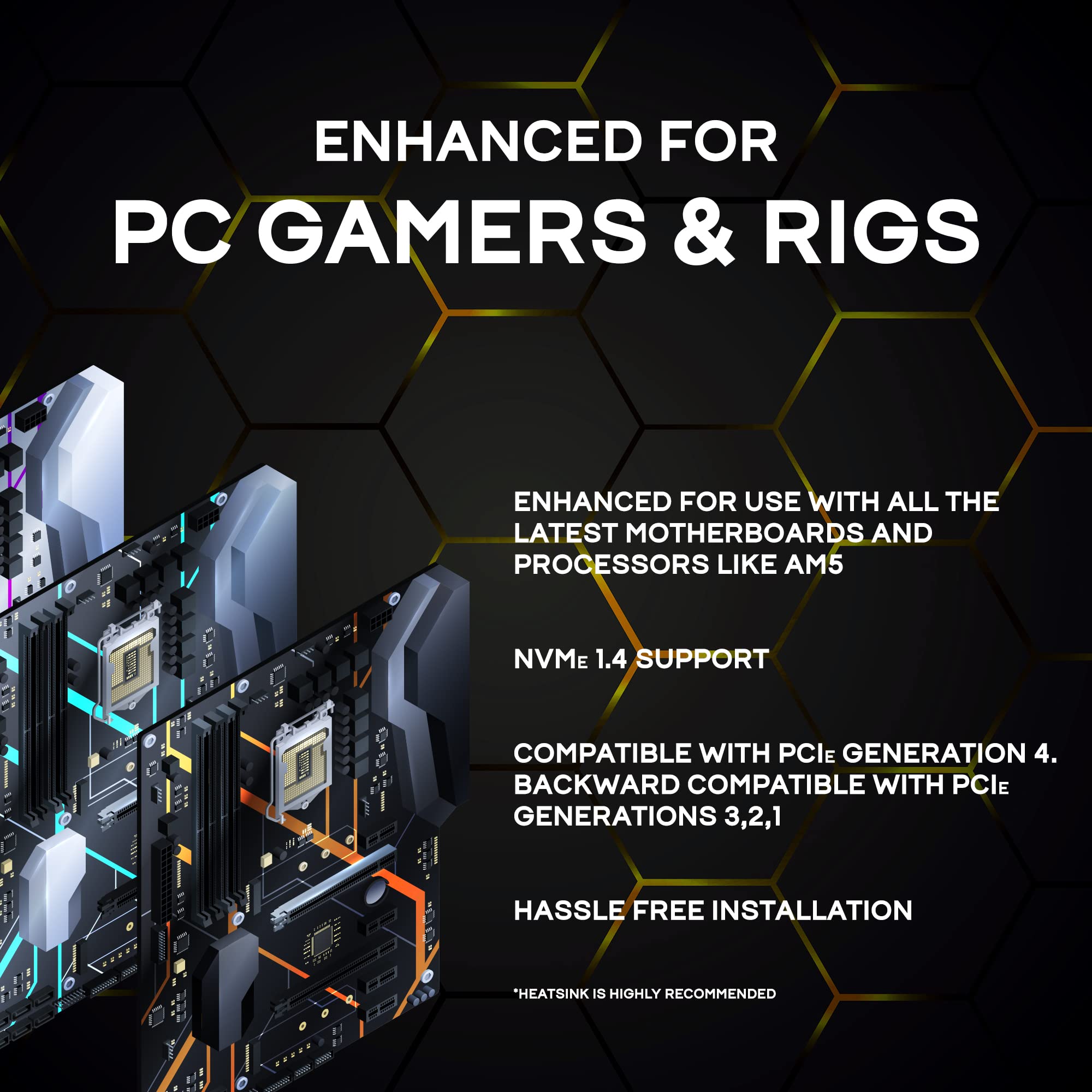 Fantom Drives Venom8 2Tb Ssd Nvme Gen 4 M.2 2280 Ps5 Ssd 2Tb For Ps5 Storage Expansion, Gaming Pc & Laptops - Up To 7400Mb/S - 3
