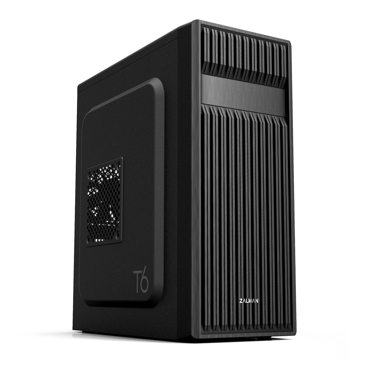 Zalman T6 Atx Mid Tower Computer Pc Case, Pre-Installed 120Mm Fan, 5.25 Odd, Usb 3.0, Patterned Mesh Design, Matx Itx For Gaming