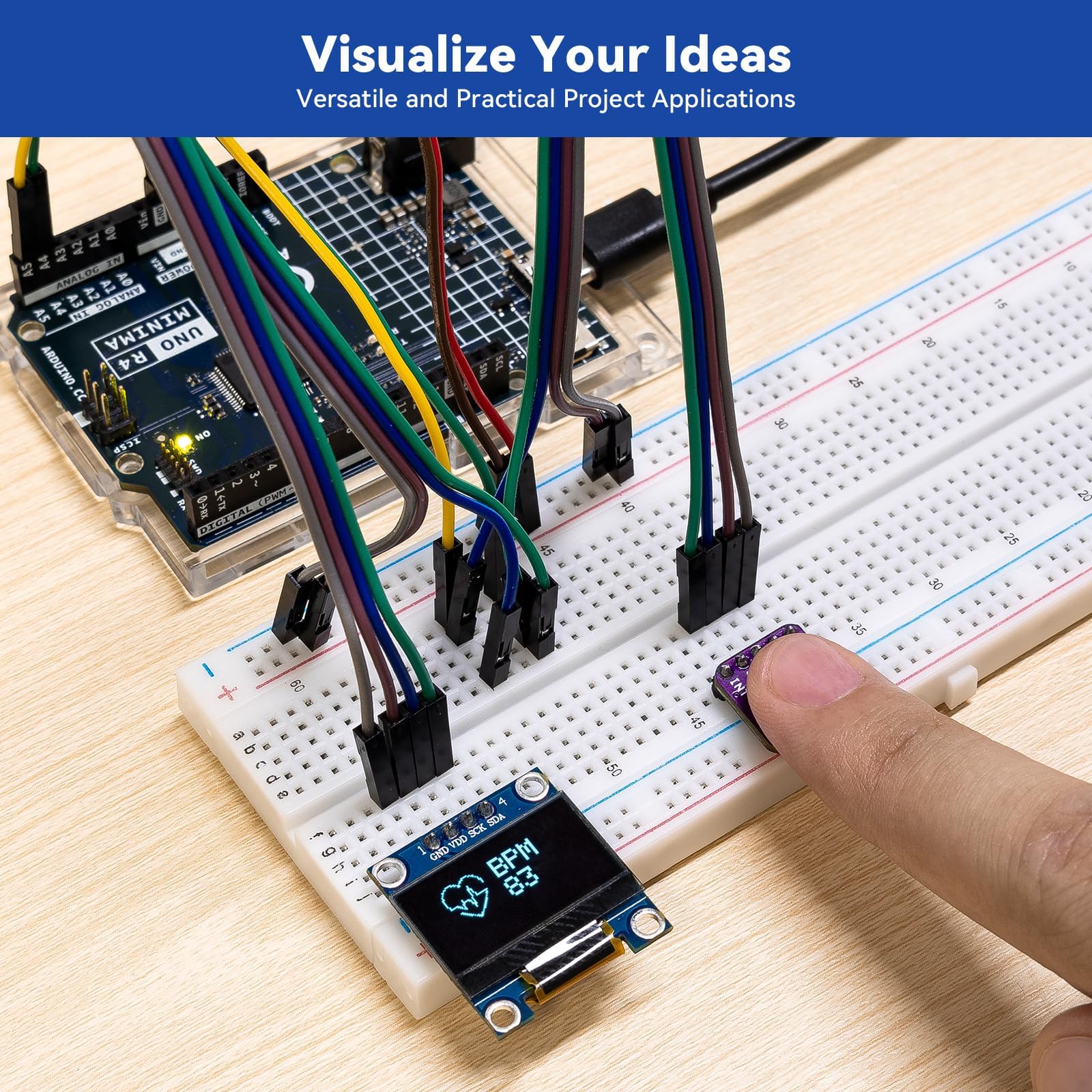 Sunfounder Ultimate Sensor Kit With Original Arduino Uno R4 Minima, Smart Iot & Basic Sensor Projects With Online Tutorials, Sui