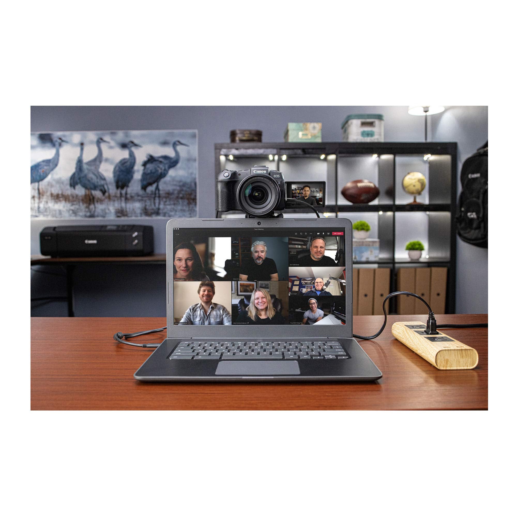 Canon EOS Webcam Accessory Starter Kit, for Select EOS R Series Digital Cameras, AC Adapter AC E6N, DC Coupler DR E18, Interface Cable IFC 100U, for Live Streaming, Teaching, & Content Creators